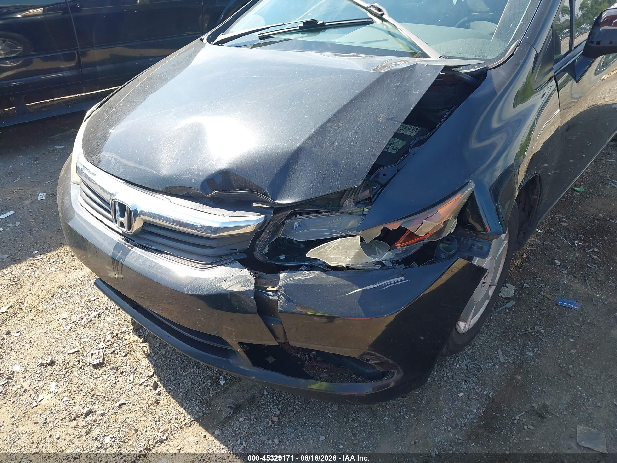 2012 Honda Civic Ex Черный vin: 19XFB2F82CE030559