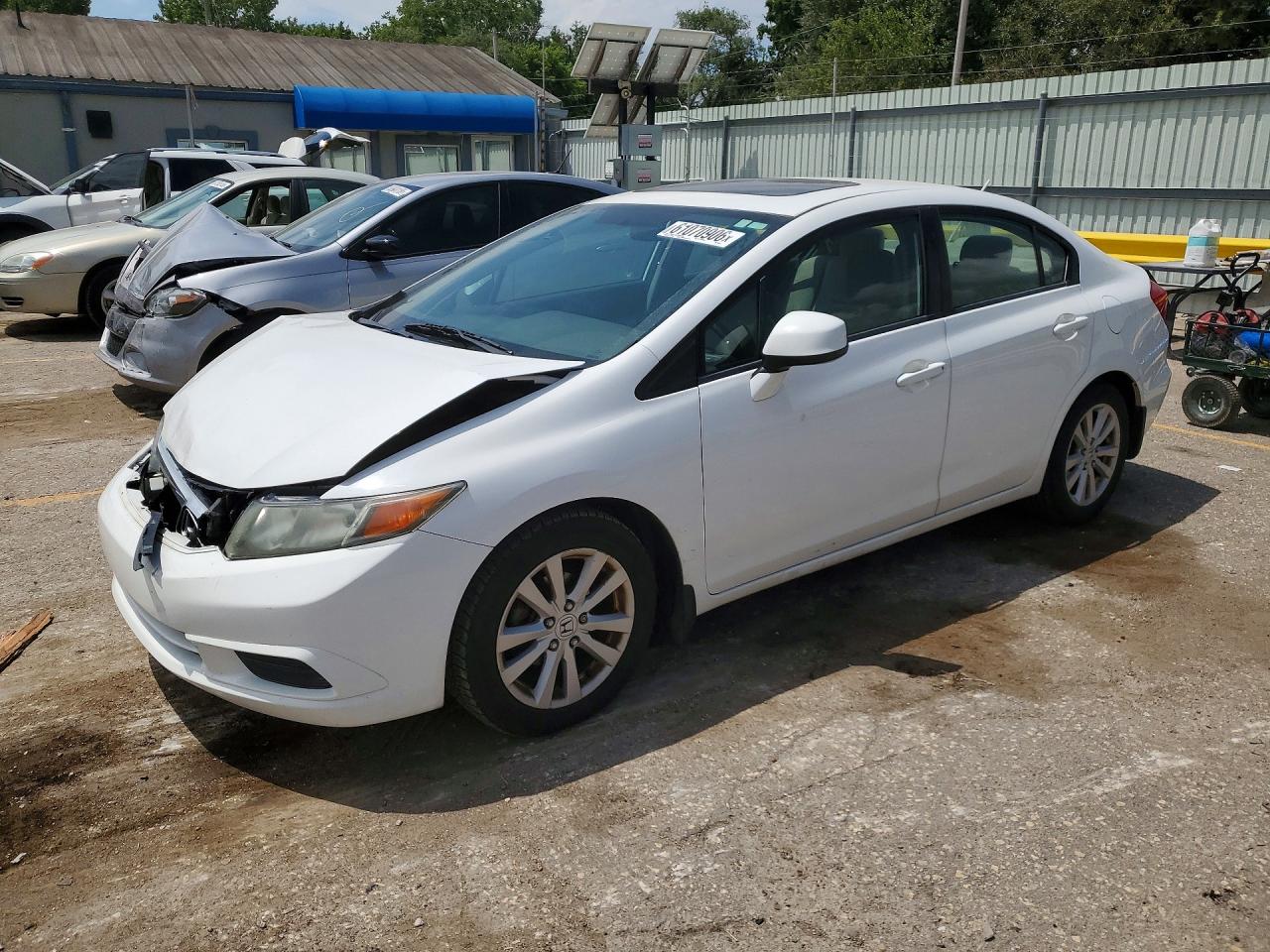 2012 Honda Civic Ex Silver vin: 19XFB2F82CE045028