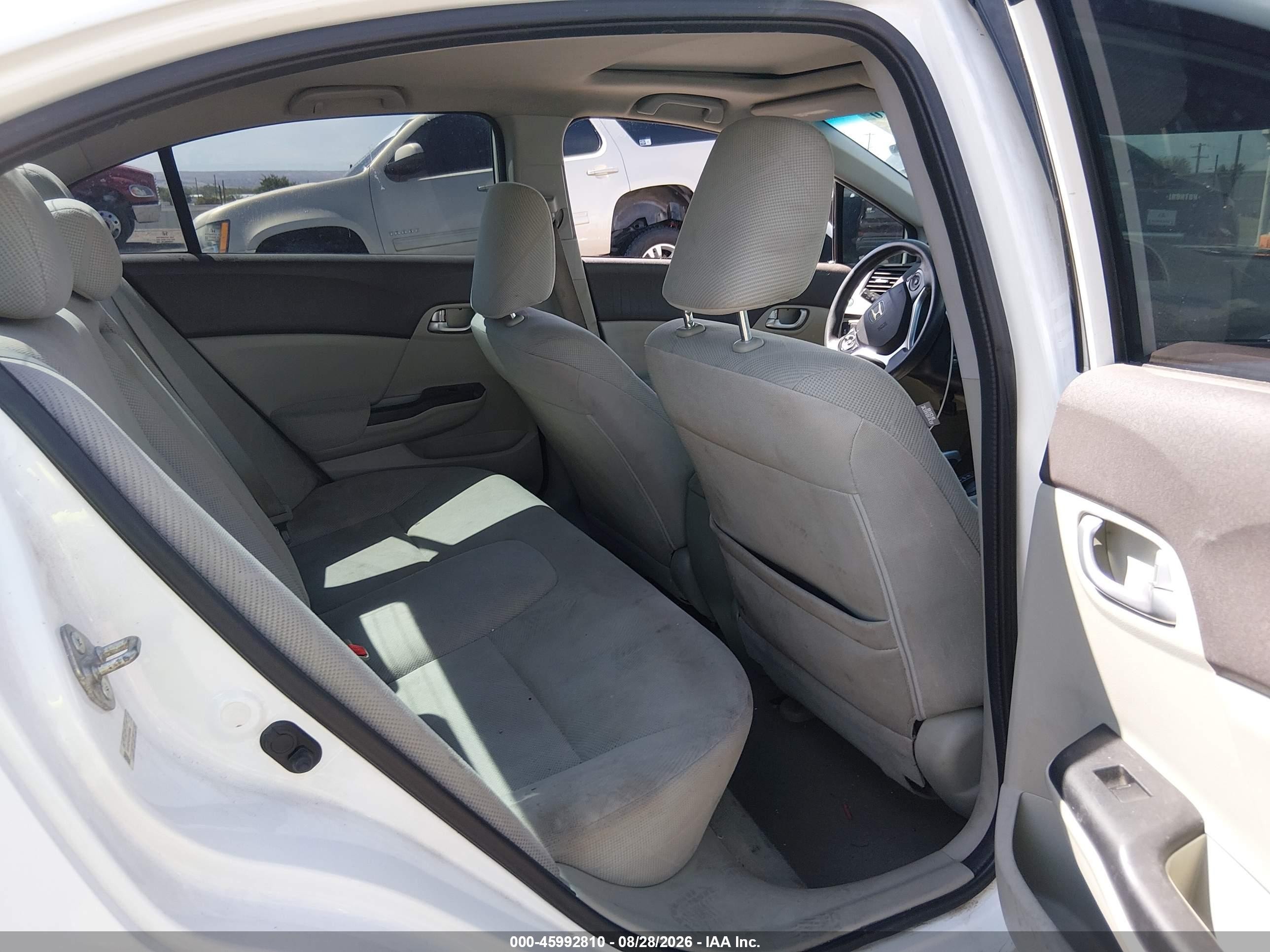 2012 Honda Civic Ex White vin: 19XFB2F82CE048060