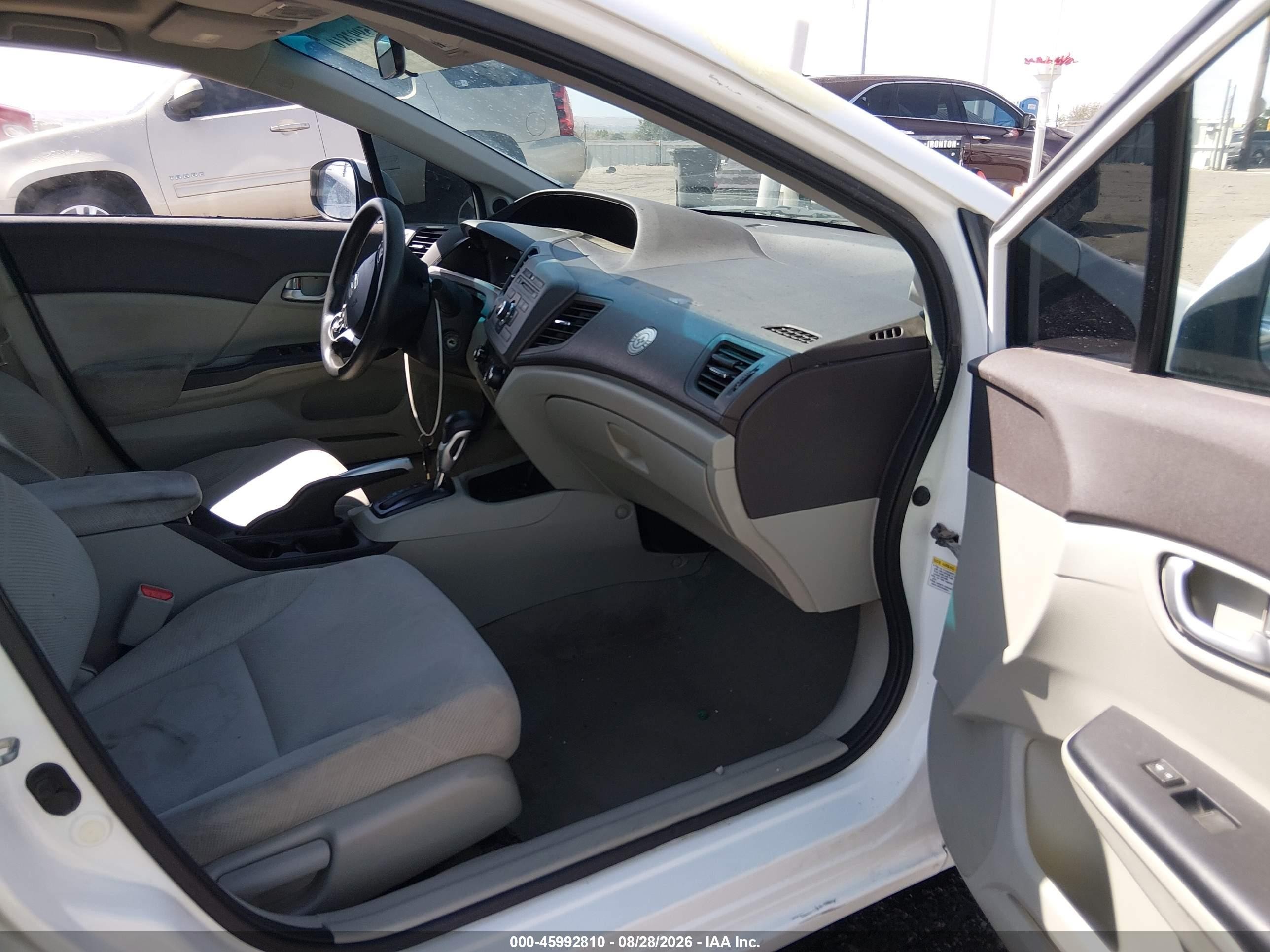 2012 Honda Civic Ex White vin: 19XFB2F82CE048060
