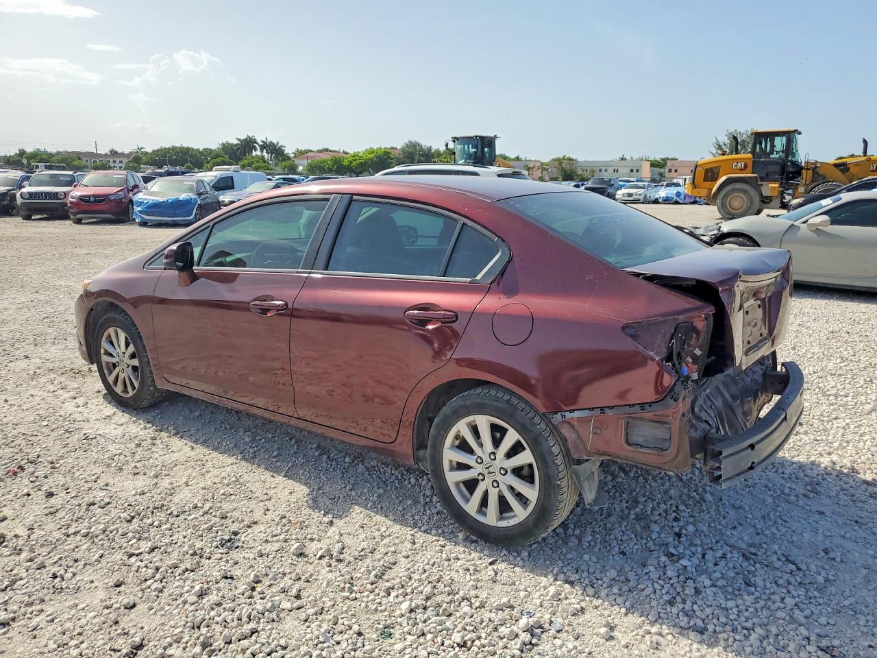 2012 Honda Civic Ex Burgundy vin: 19XFB2F82CE053579