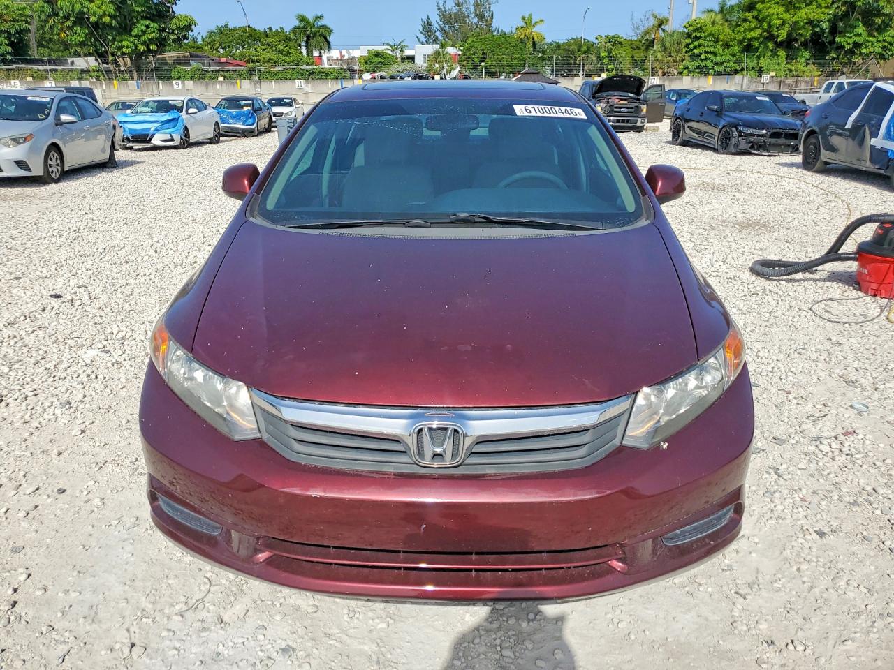 2012 Honda Civic Ex Burgundy vin: 19XFB2F82CE053579