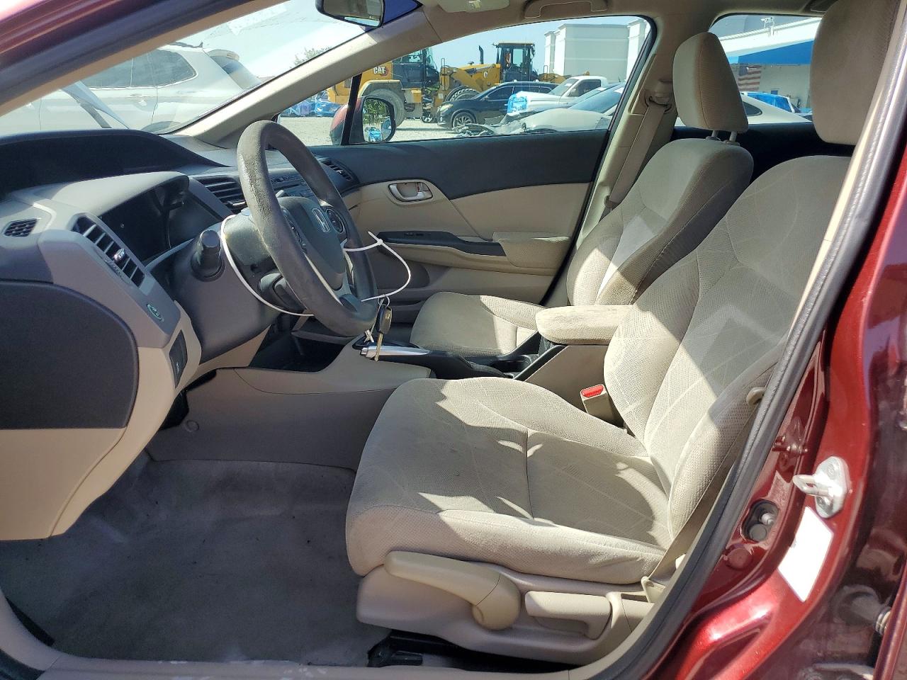 2012 Honda Civic Ex Burgundy vin: 19XFB2F82CE053579