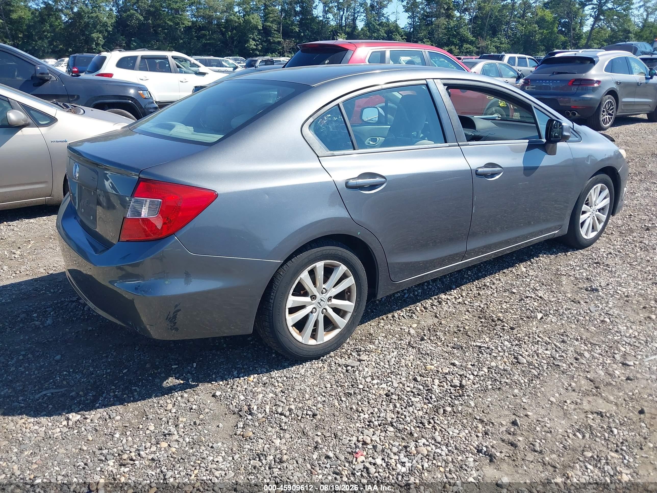 2012 Honda Civic Ex Gray vin: 19XFB2F82CE315925