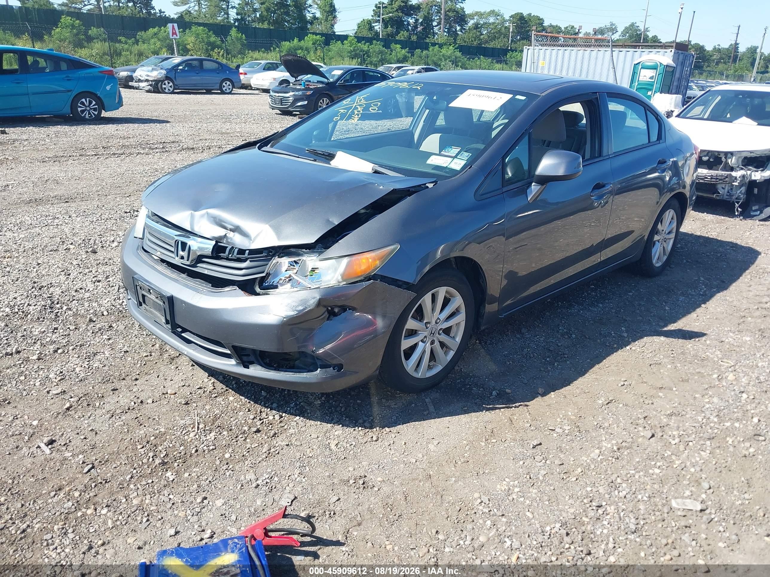 2012 Honda Civic Ex Gray vin: 19XFB2F82CE315925