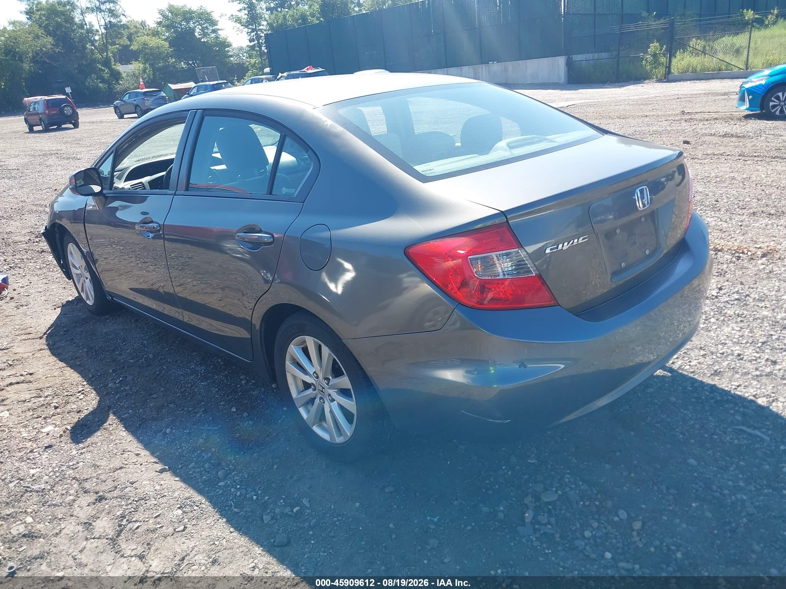 2012 Honda Civic Ex Gray vin: 19XFB2F82CE315925