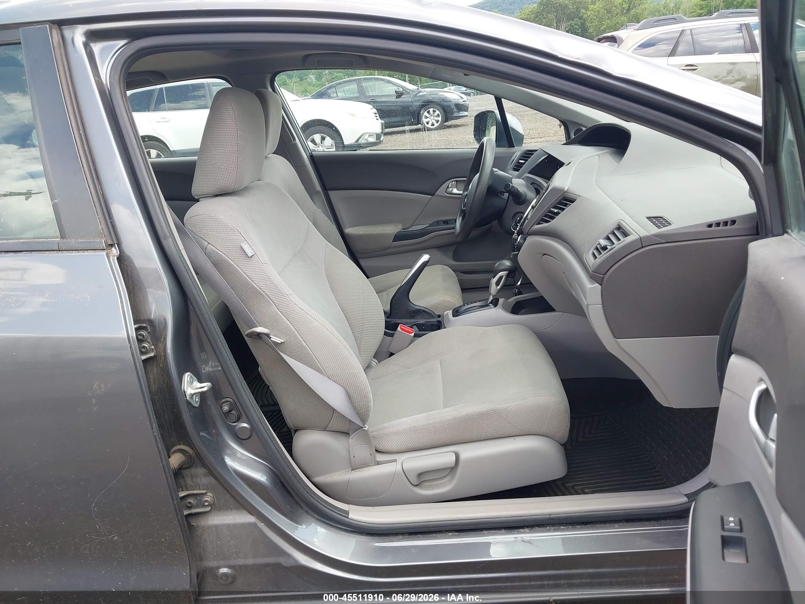 2012 Honda Civic Ex Серый vin: 19XFB2F82CE335494