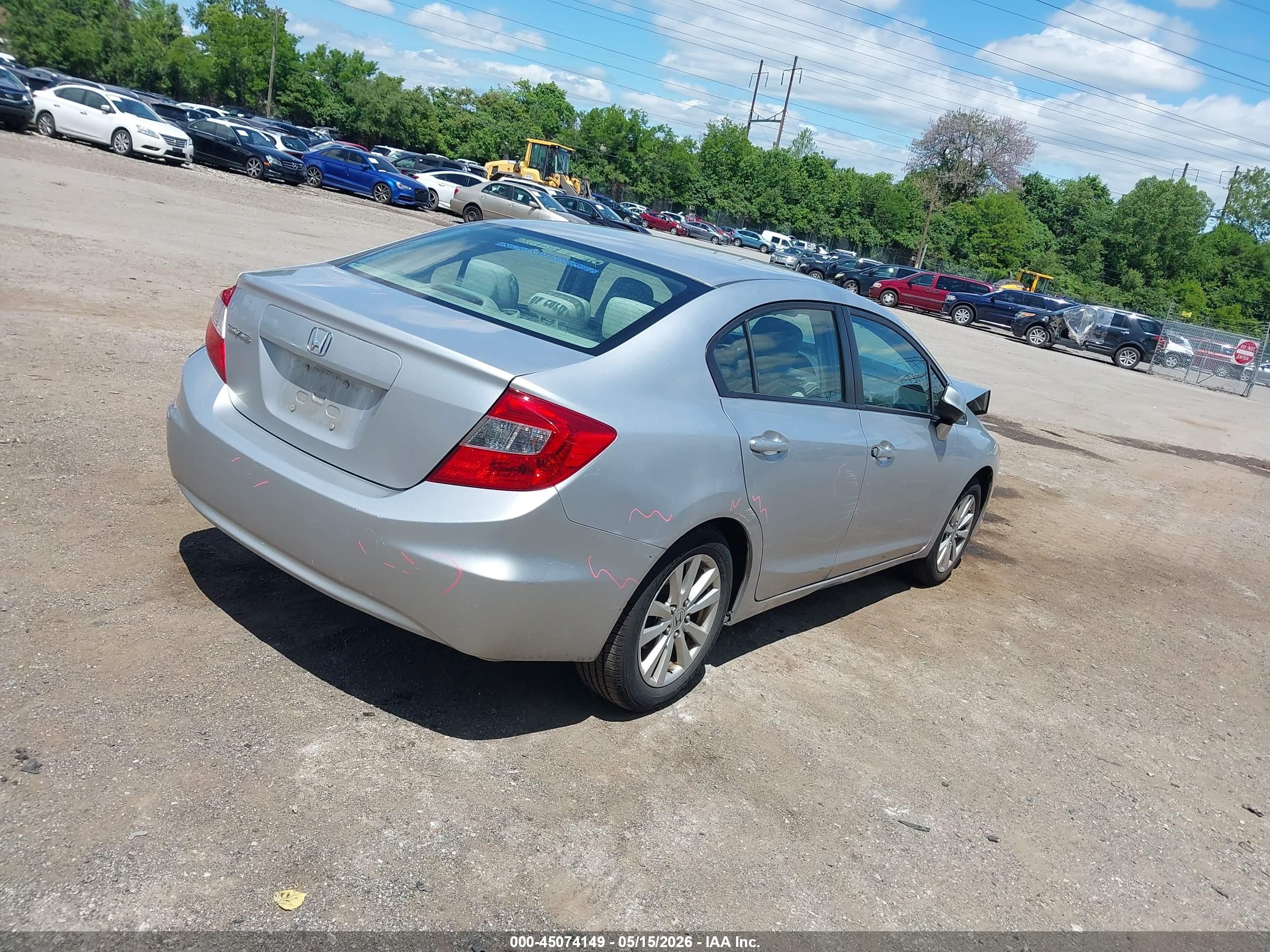 2012 Honda Civic Ex Silver vin: 19XFB2F82CE335964