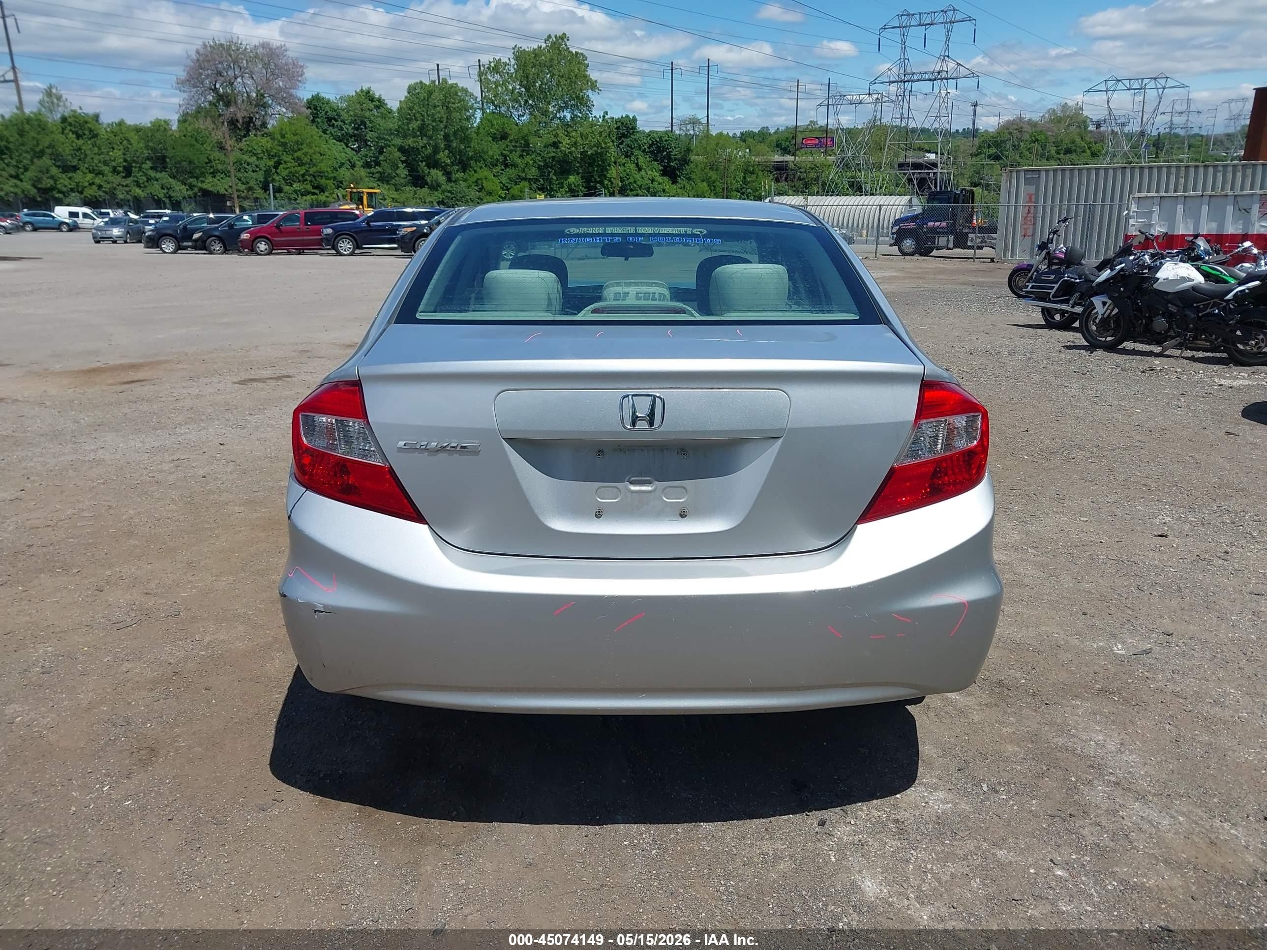 2012 Honda Civic Ex Silver vin: 19XFB2F82CE335964
