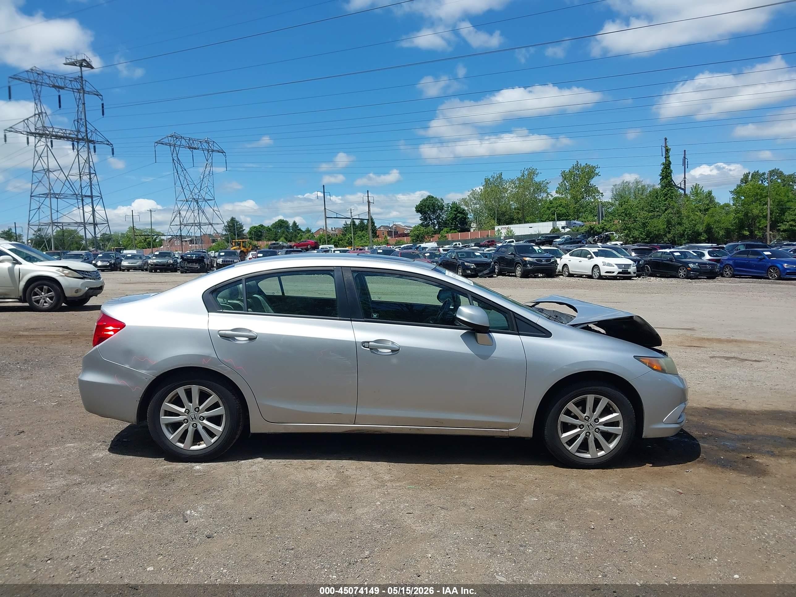 2012 Honda Civic Ex Silver vin: 19XFB2F82CE335964