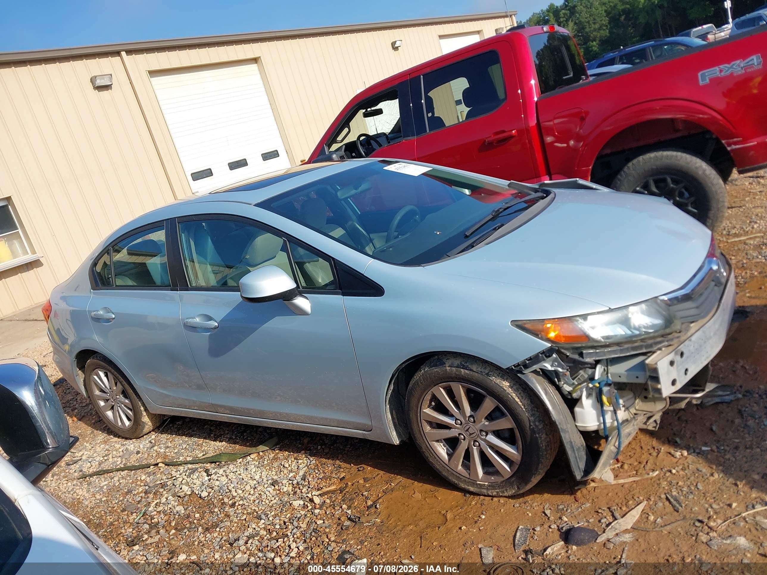 2012 Honda Civic Ex Silver vin: 19XFB2F82CE345720