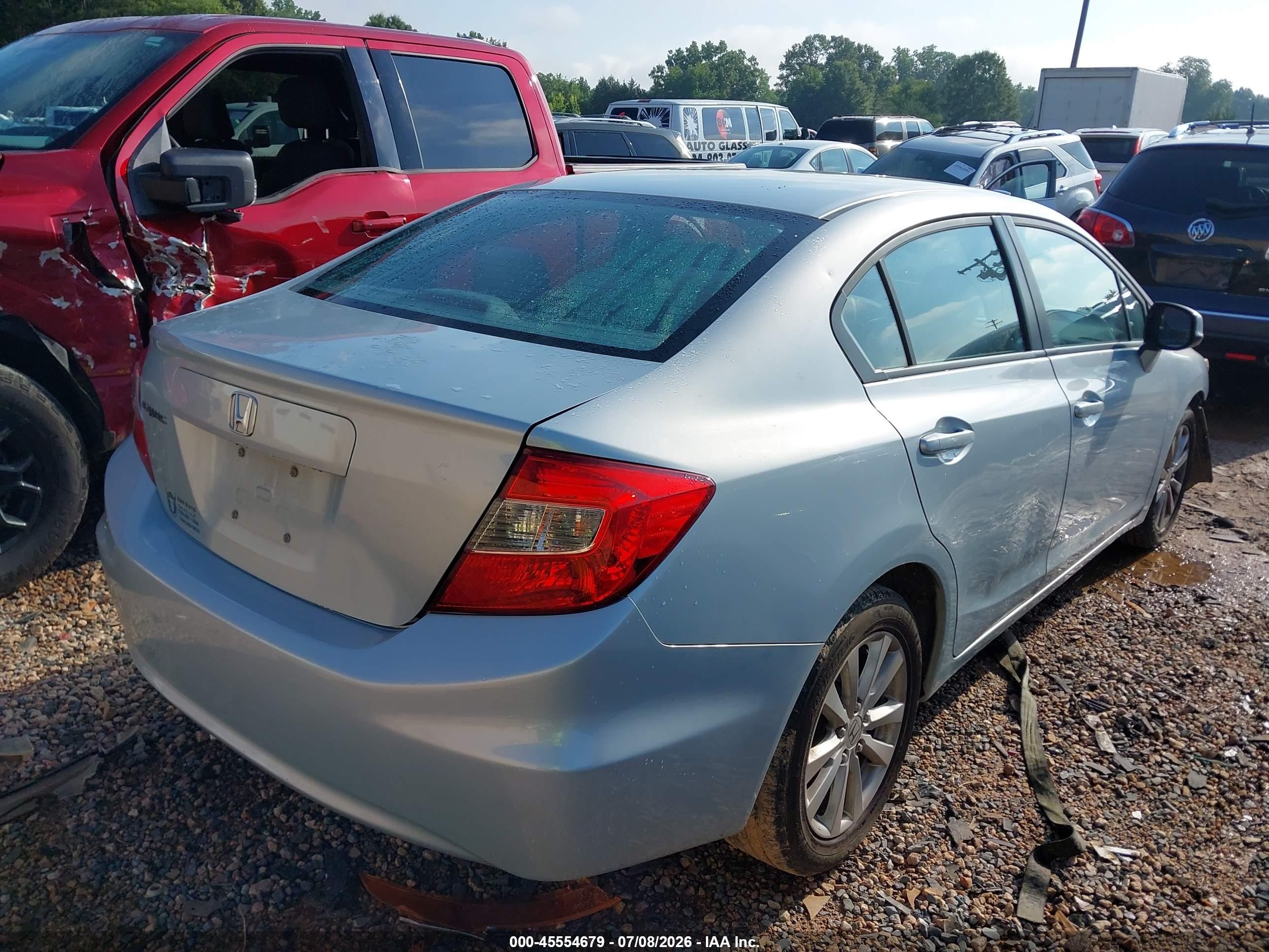 2012 Honda Civic Ex Silver vin: 19XFB2F82CE345720