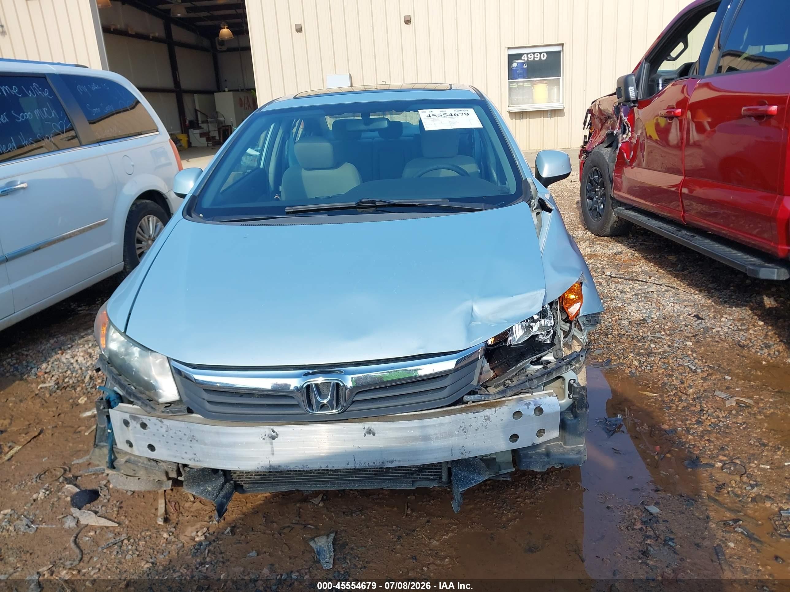 2012 Honda Civic Ex Silver vin: 19XFB2F82CE345720