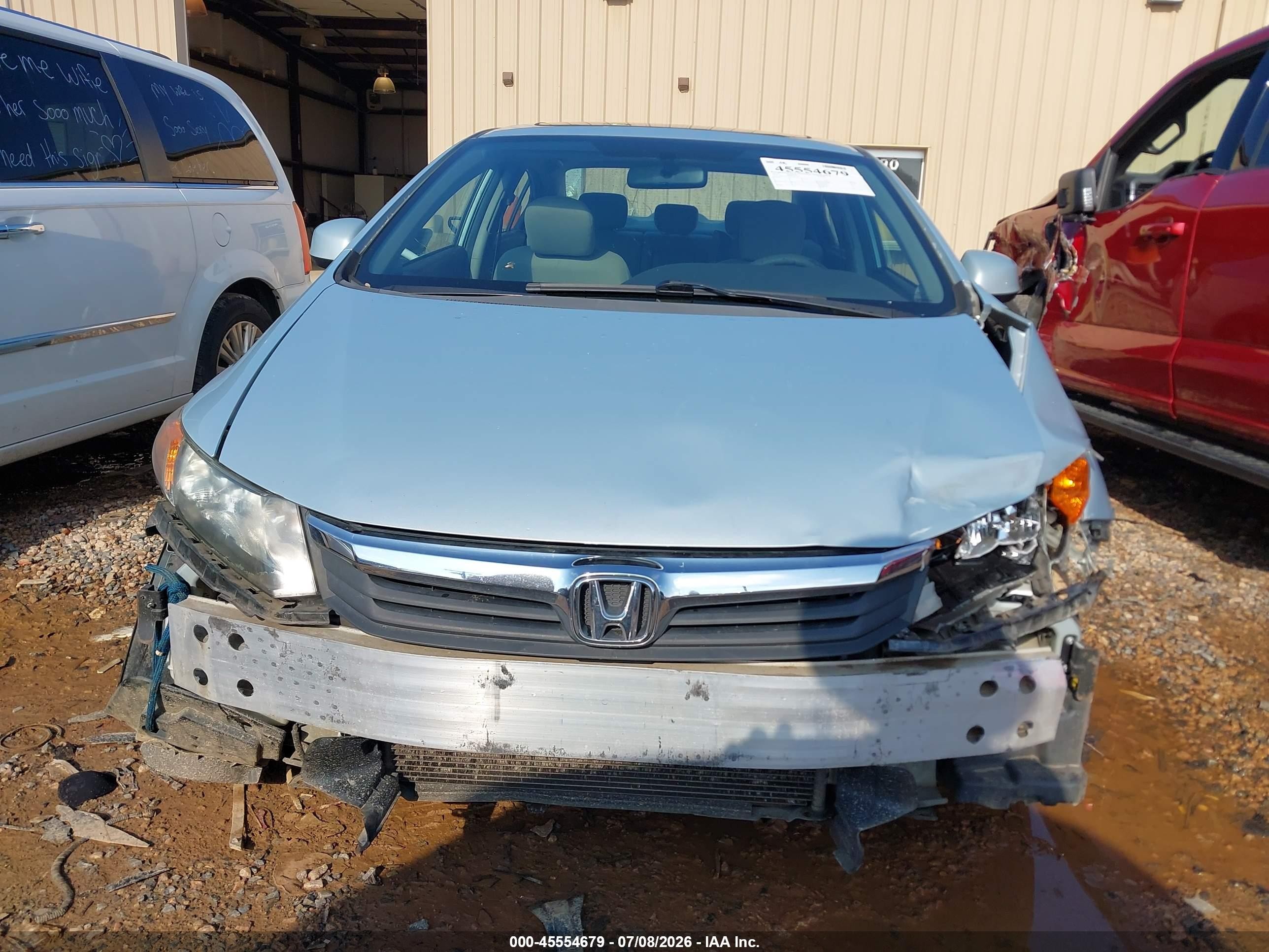 2012 Honda Civic Ex Silver vin: 19XFB2F82CE345720