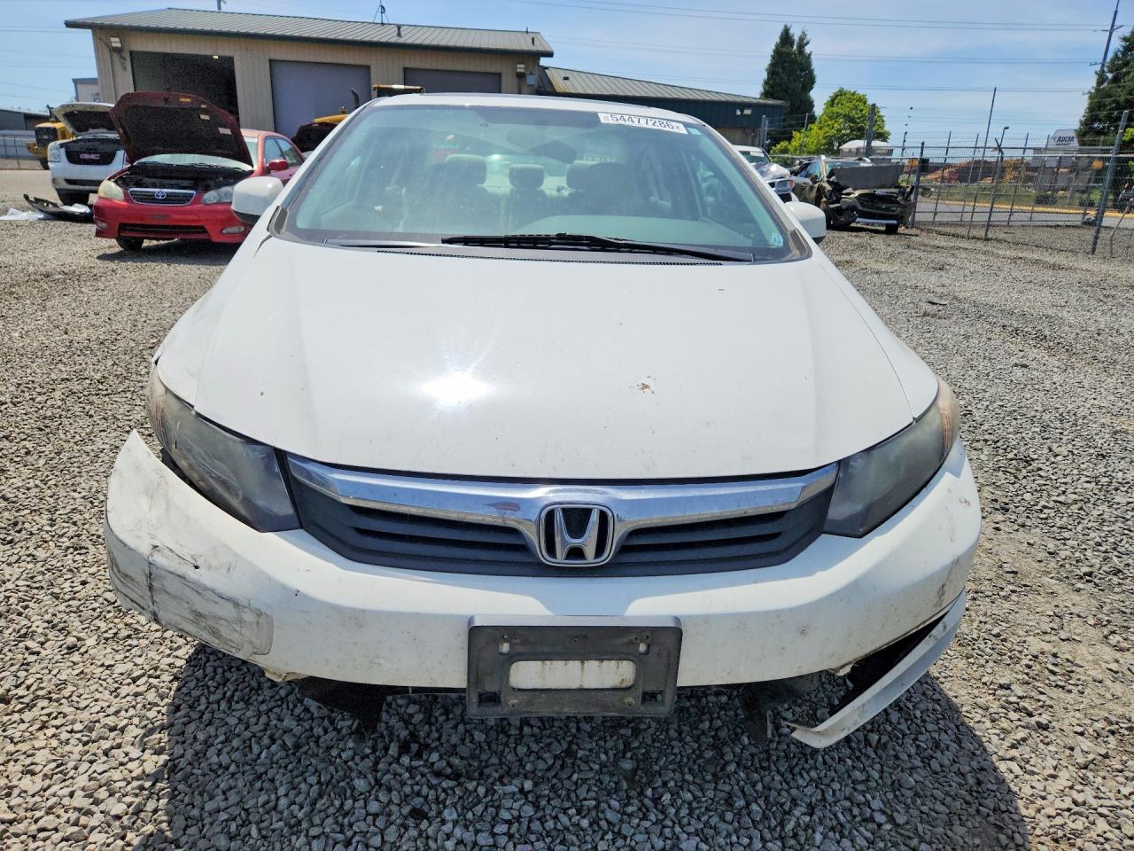 2012 Honda Civic Ex White vin: 19XFB2F82CE359505