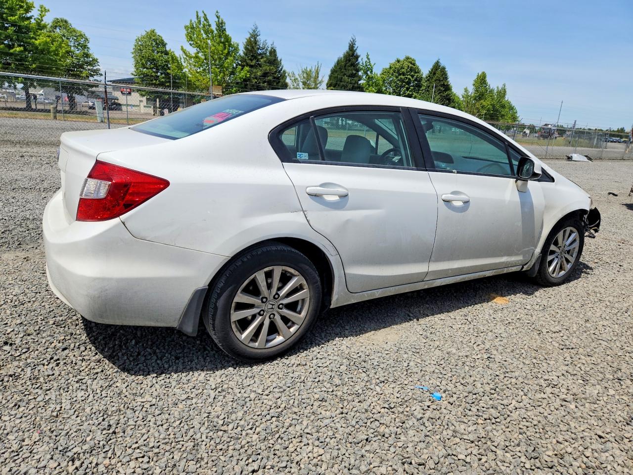 2012 Honda Civic Ex White vin: 19XFB2F82CE359505
