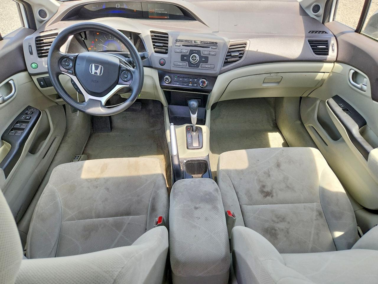 2012 Honda Civic Ex White vin: 19XFB2F82CE359505