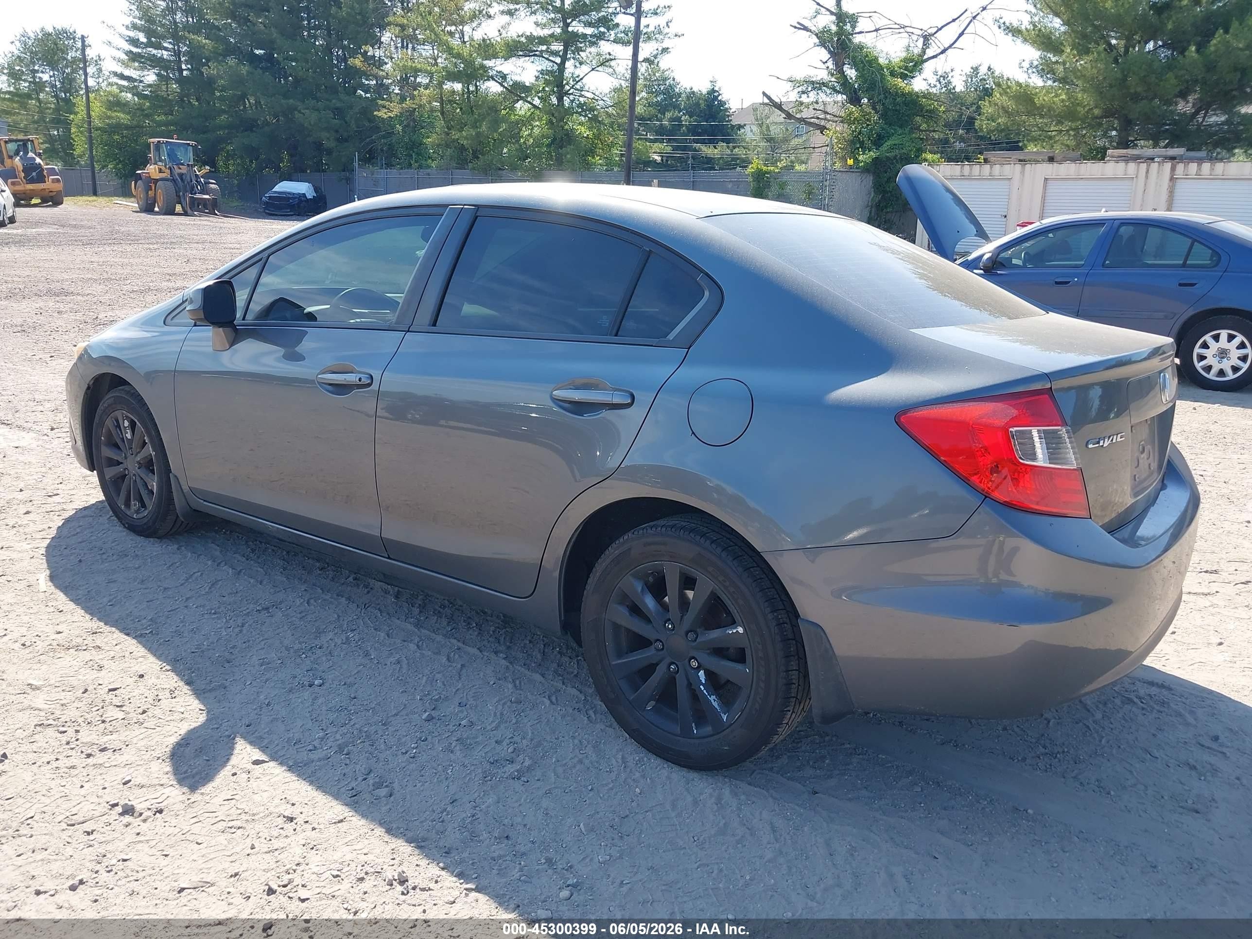 2012 Honda Civic Ex Gray vin: 19XFB2F82CE381942