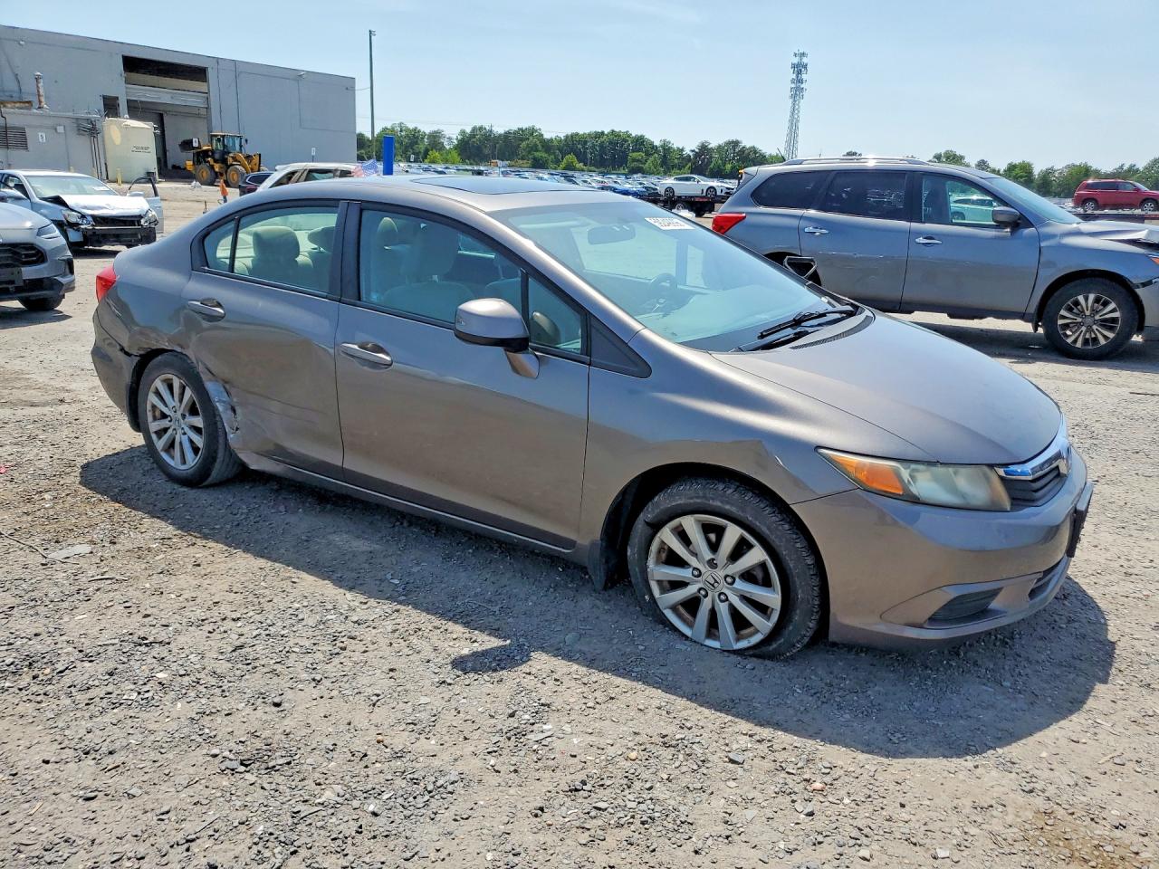 2012 Honda Civic Ex Gray vin: 19XFB2F82CE383576