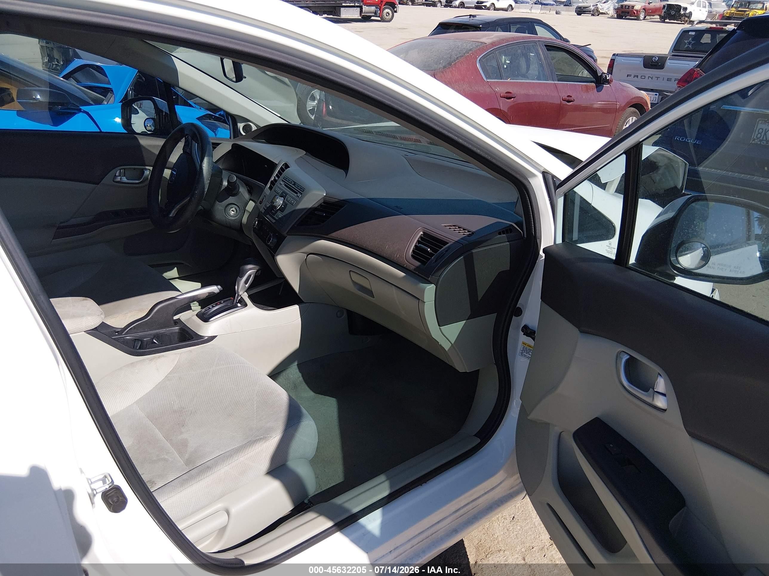2012 Honda Civic Ex White vin: 19XFB2F82CE384114