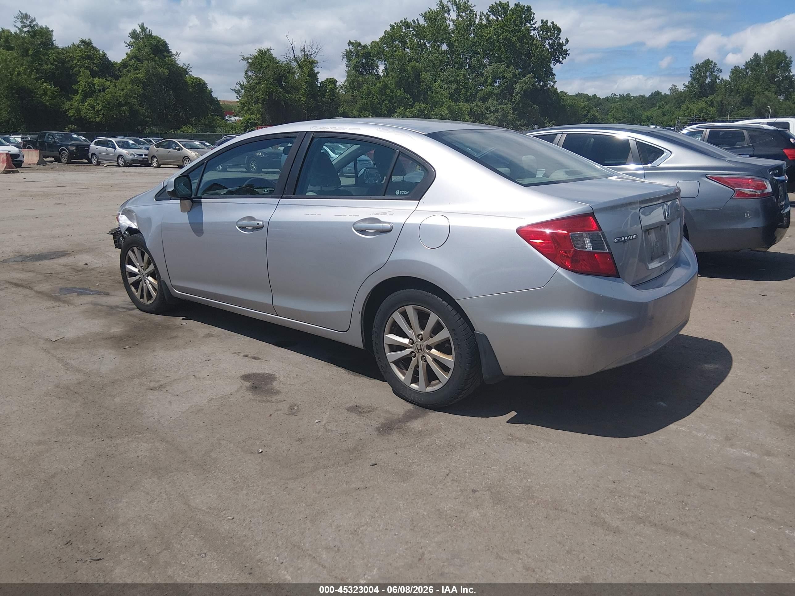 2012 Honda Civic Ex Silver vin: 19XFB2F82CE390835