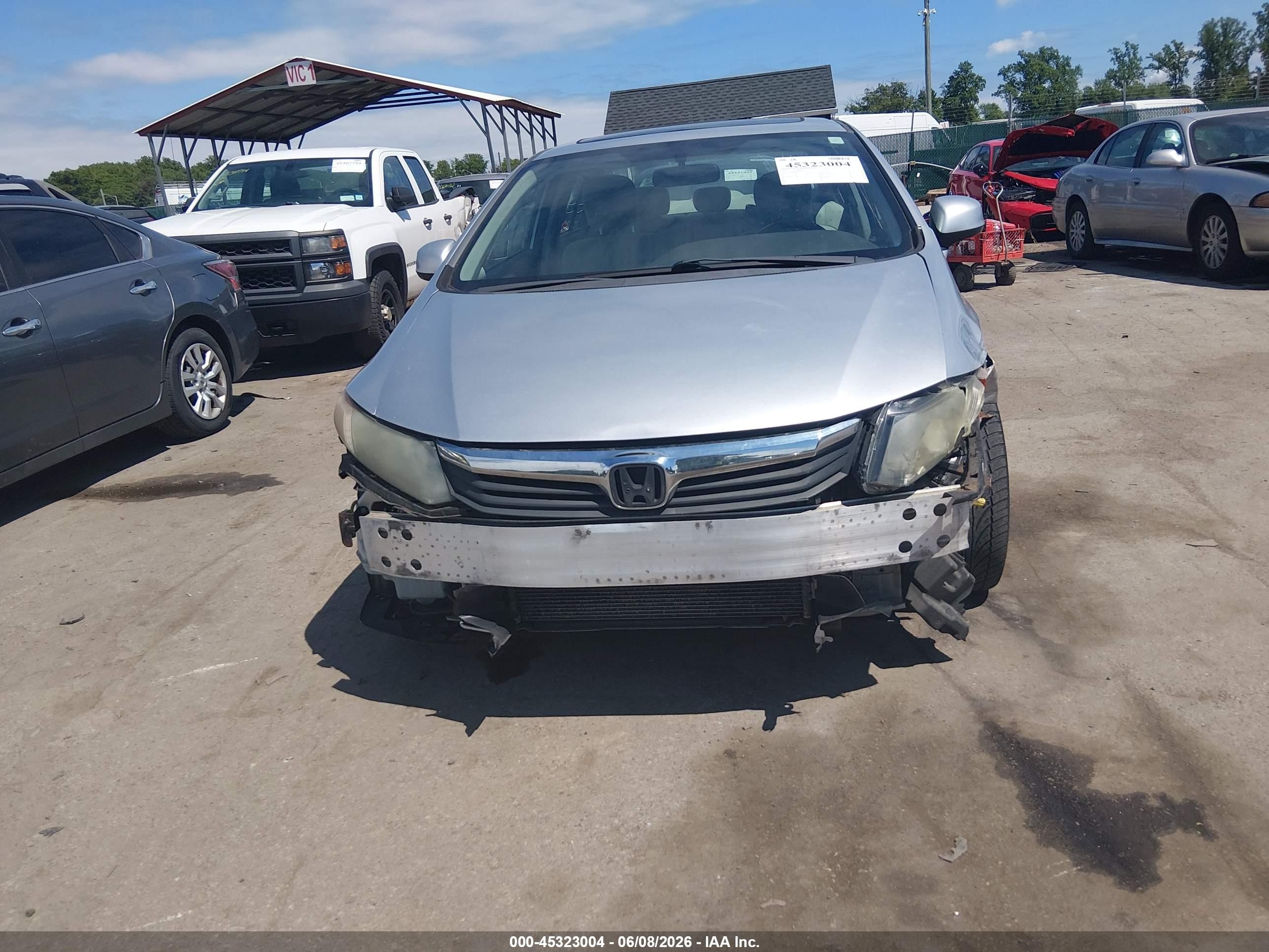 2012 Honda Civic Ex Silver vin: 19XFB2F82CE390835