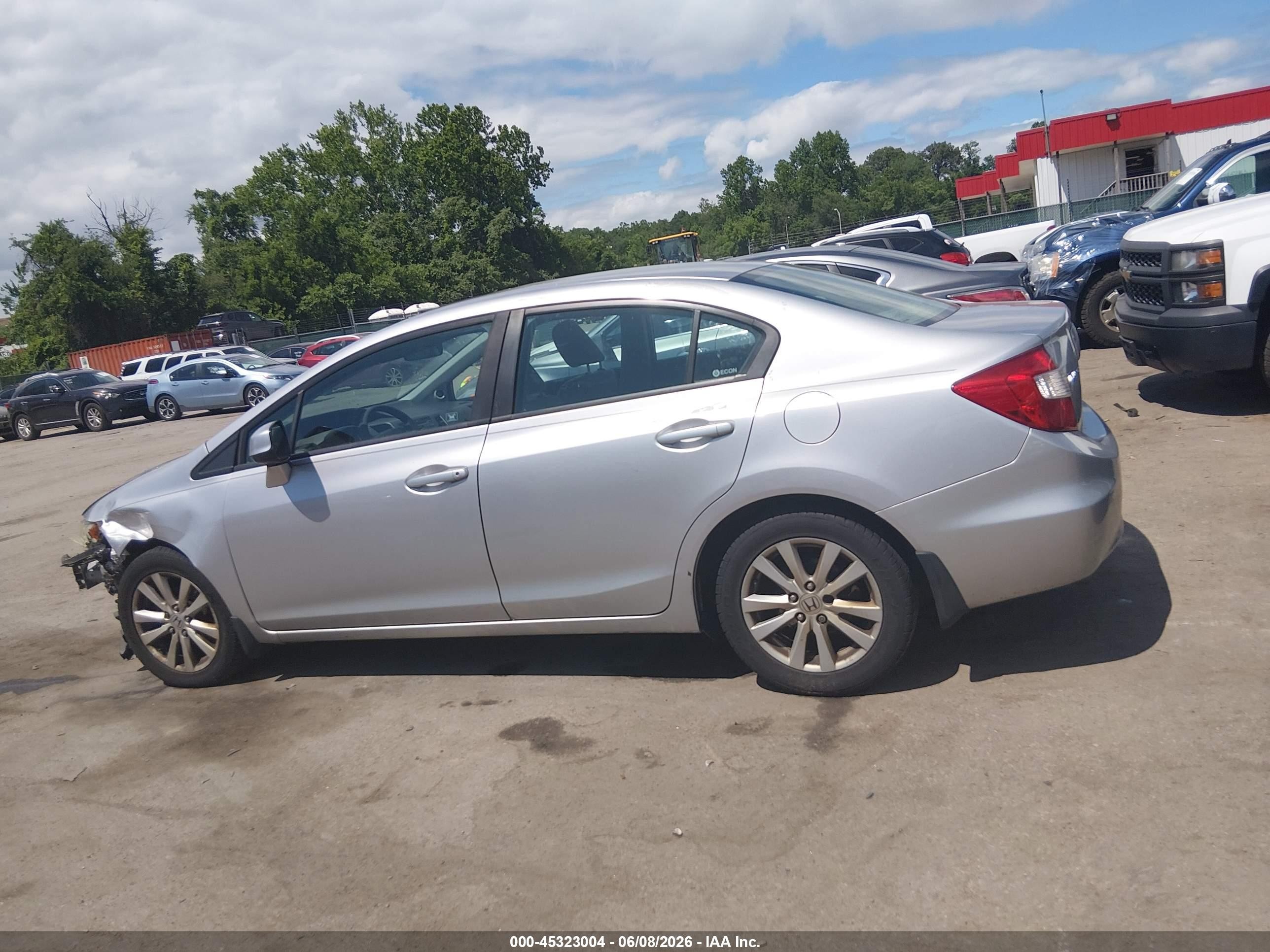 2012 Honda Civic Ex Silver vin: 19XFB2F82CE390835