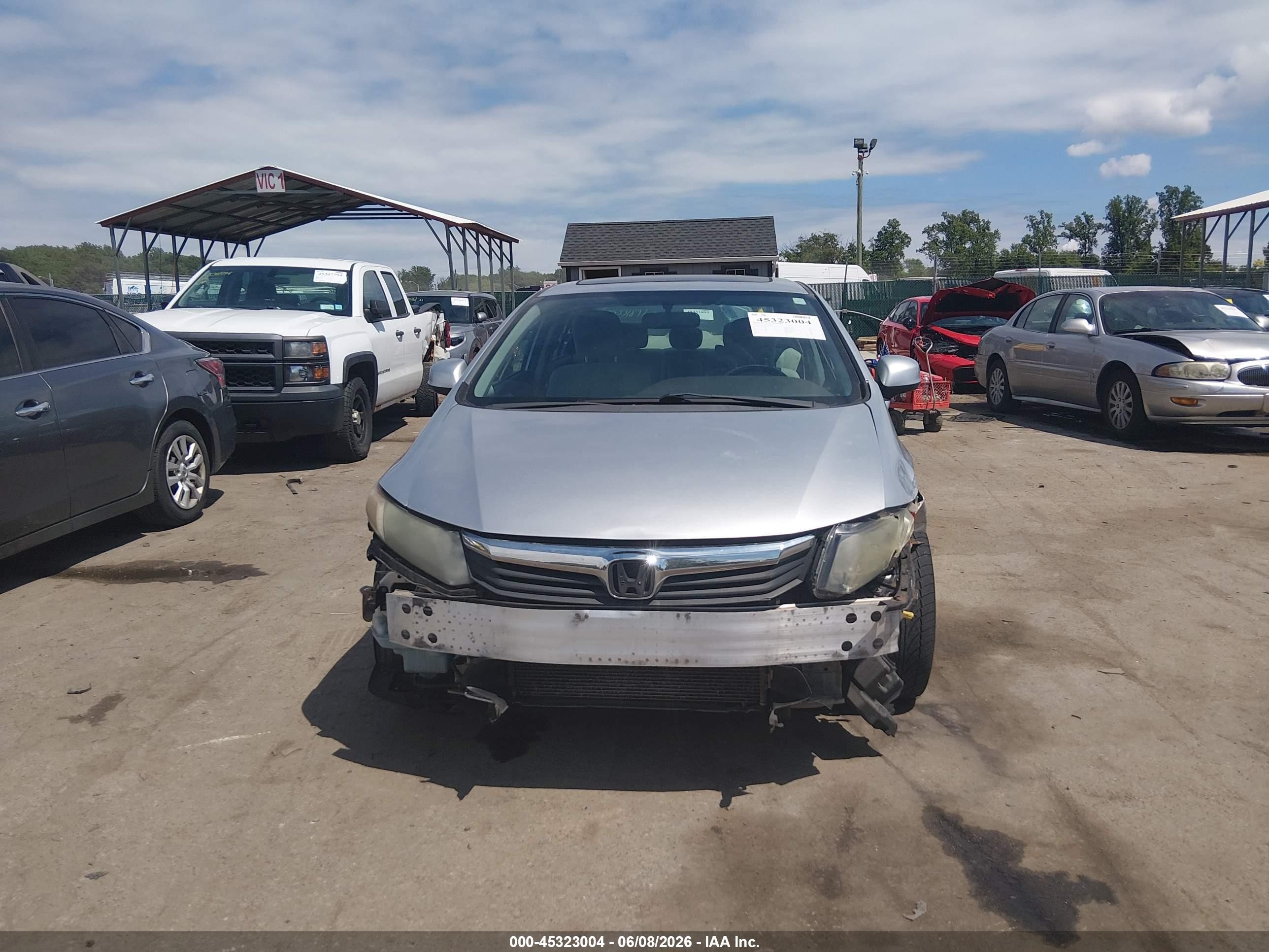 2012 Honda Civic Ex Silver vin: 19XFB2F82CE390835