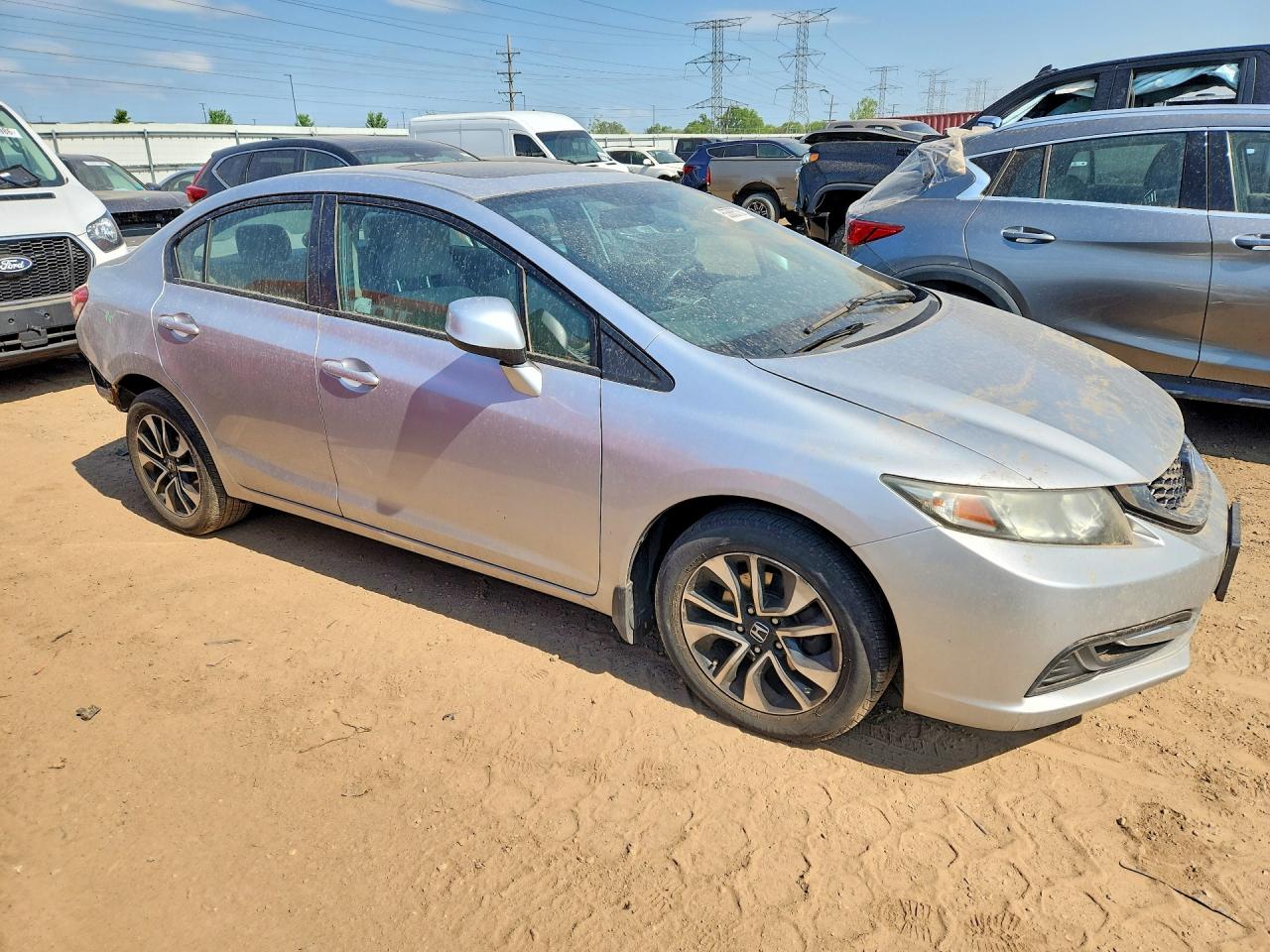 2013 Honda Civic Ex Silver vin: 19XFB2F82DE023967