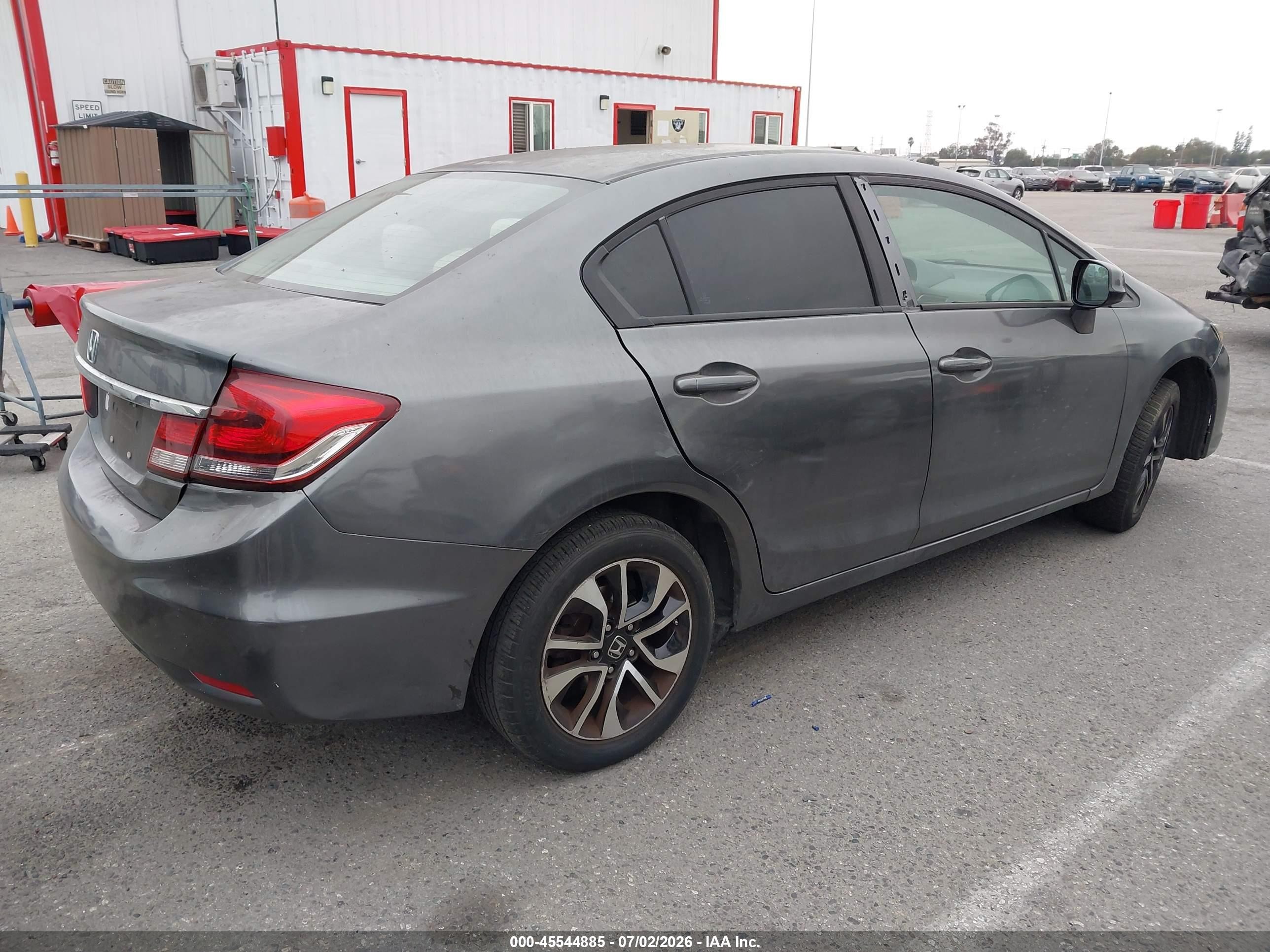 2013 Honda Civic Ex Gray vin: 19XFB2F82DE202381