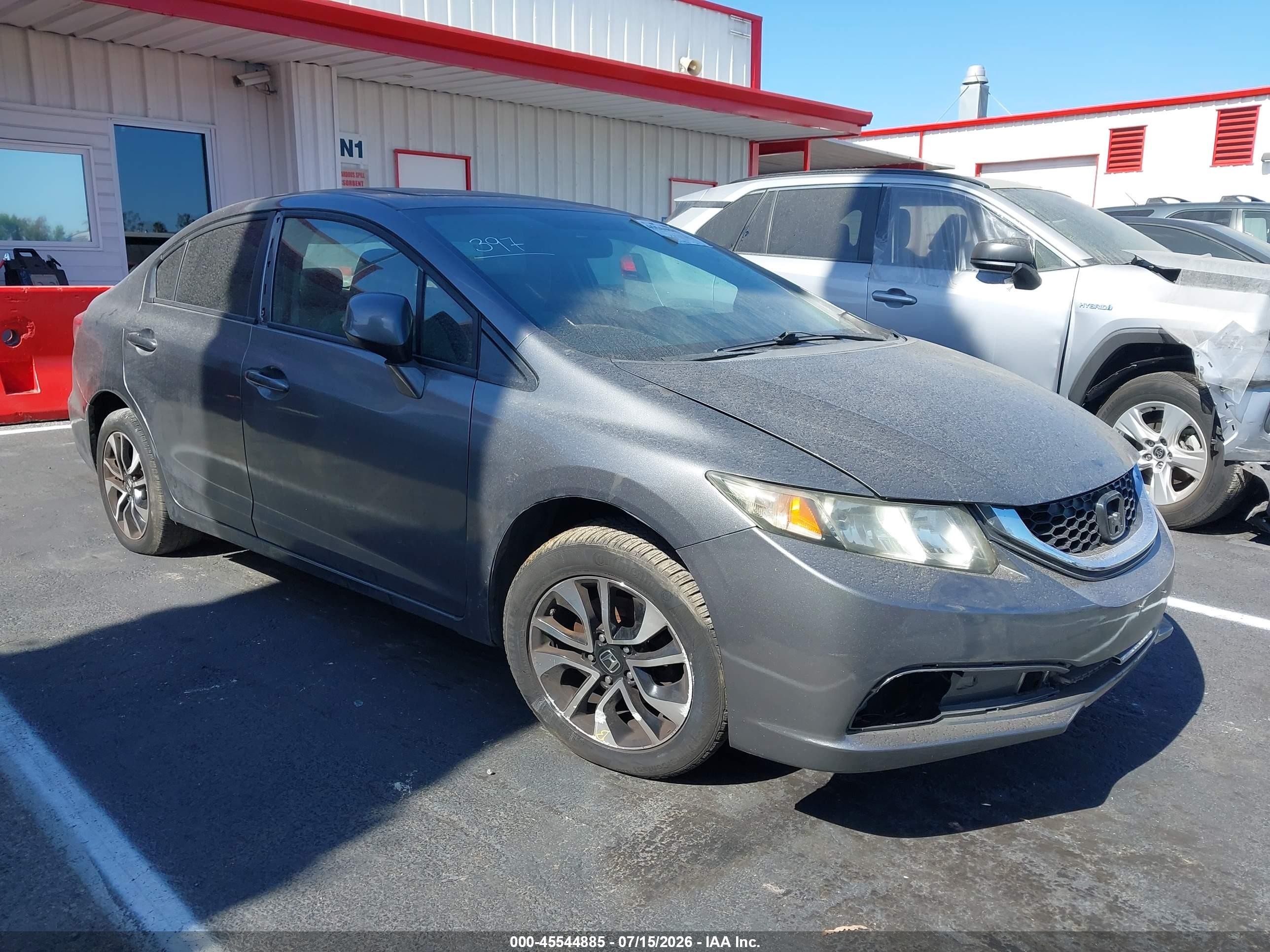 2013 Honda Civic Ex Gray vin: 19XFB2F82DE202381