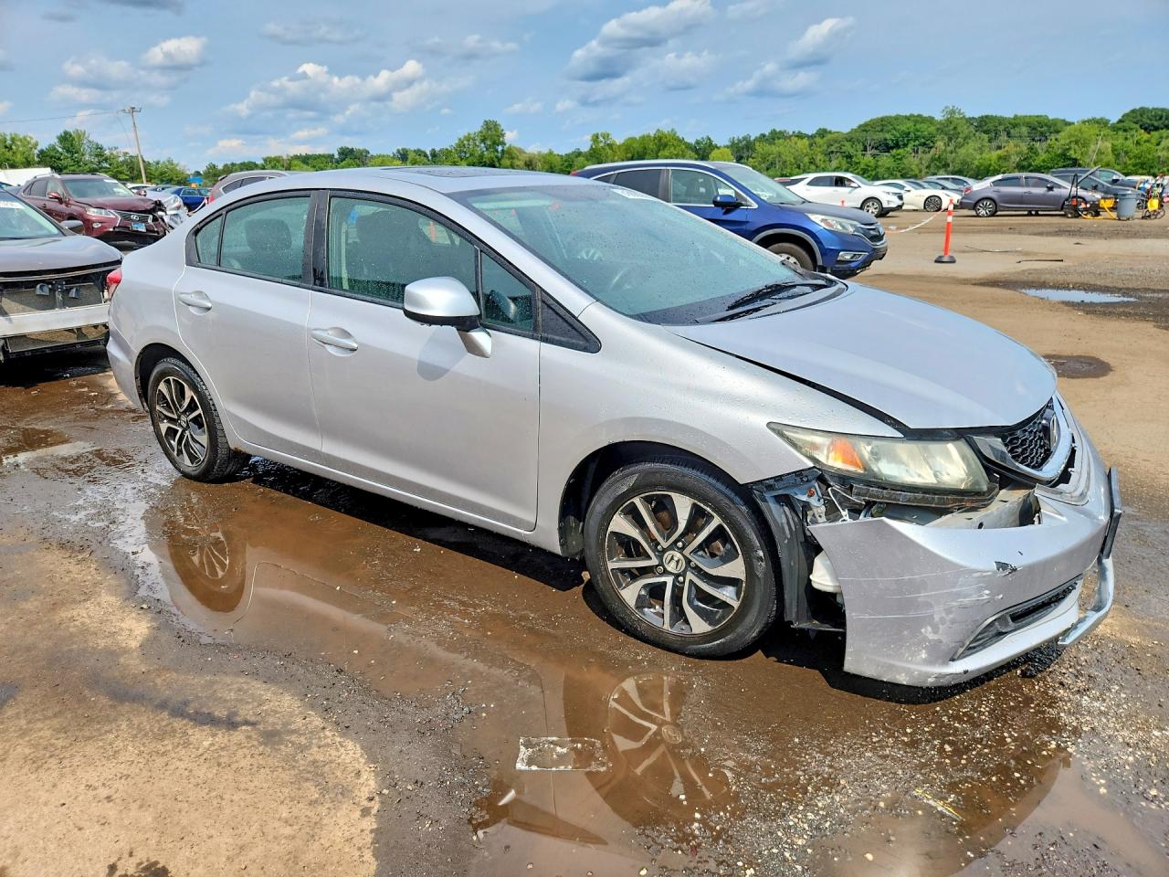 2013 Honda Civic Ex Silver vin: 19XFB2F82DE212912