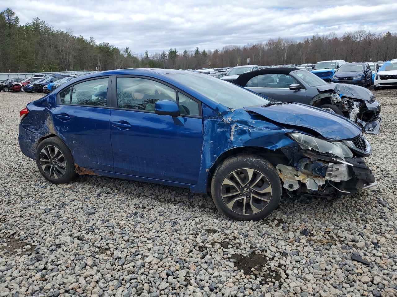 2013 Honda Civic Ex Blue vin: 19XFB2F82DE225272