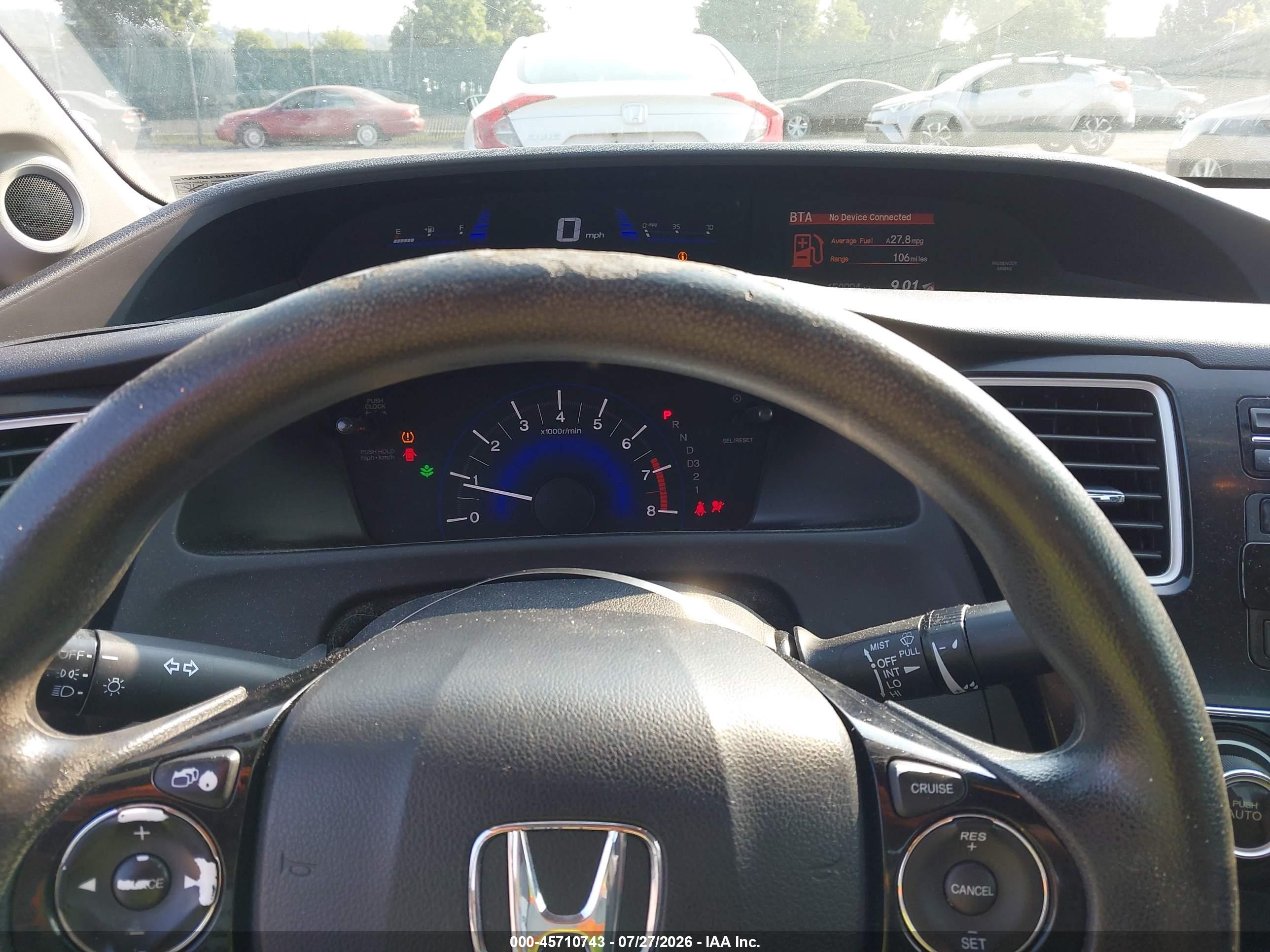 2013 Honda Civic Ex Черный vin: 19XFB2F82DE235672