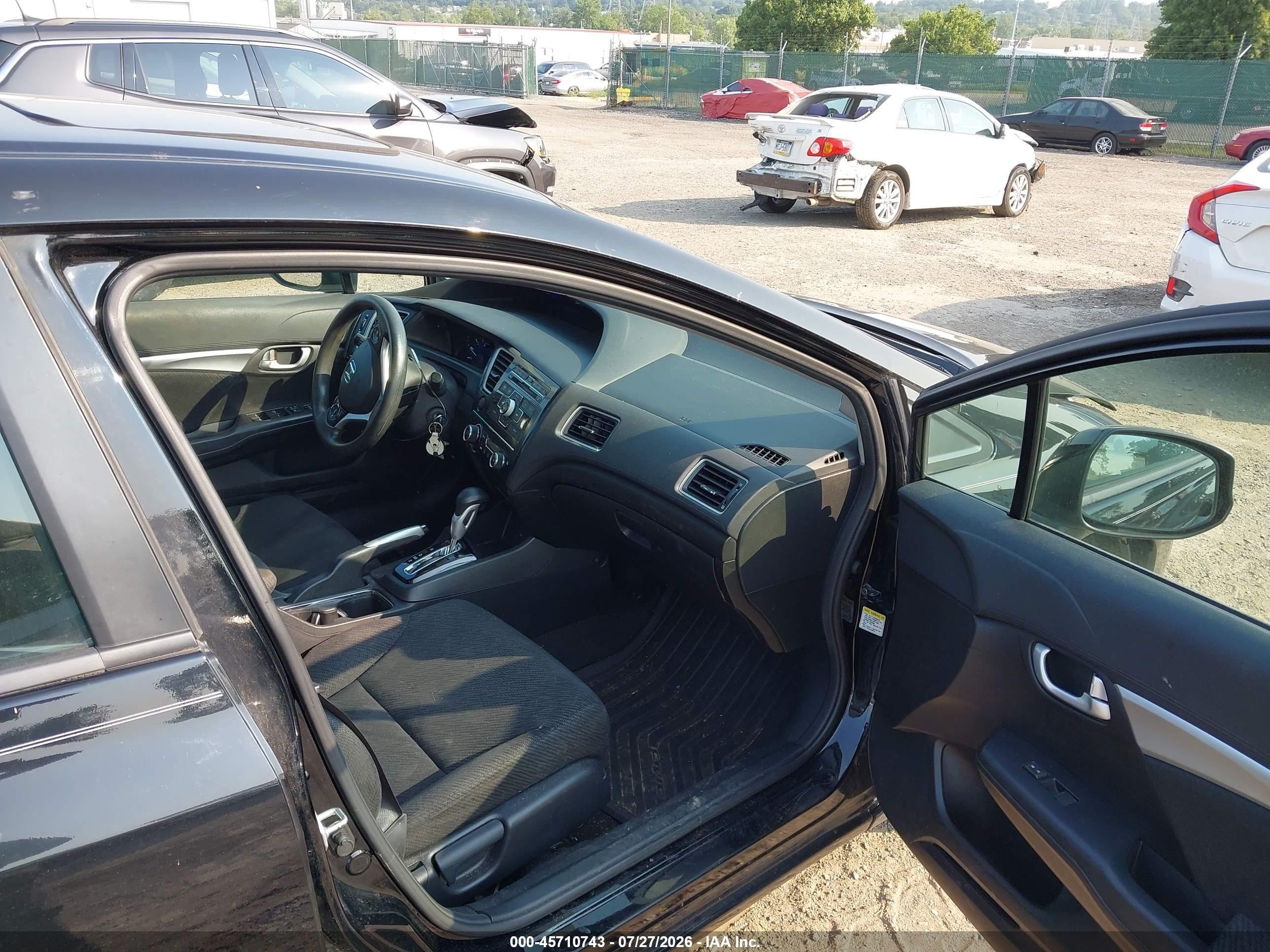 2013 Honda Civic Ex Черный vin: 19XFB2F82DE235672