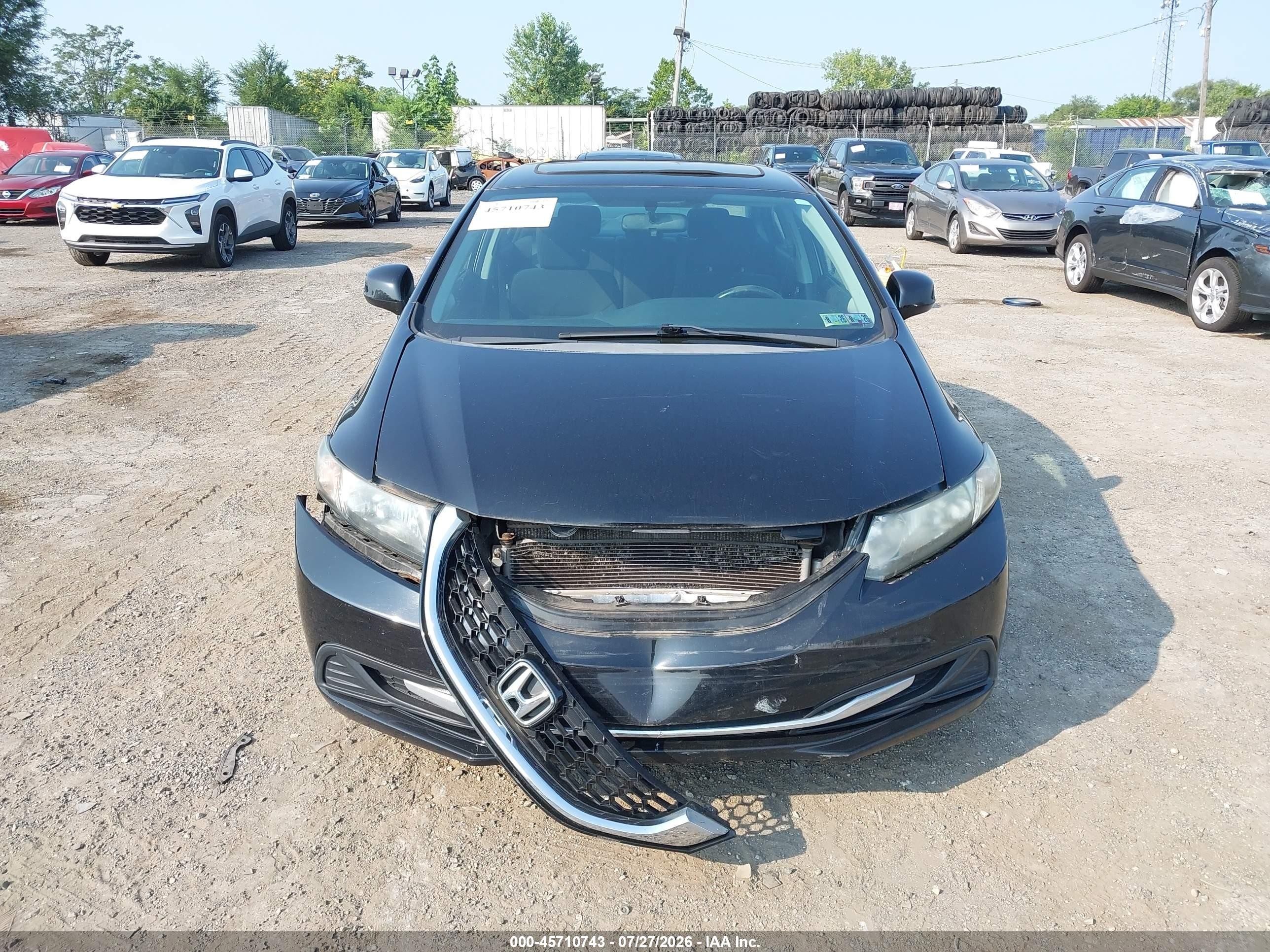 2013 Honda Civic Ex Черный vin: 19XFB2F82DE235672