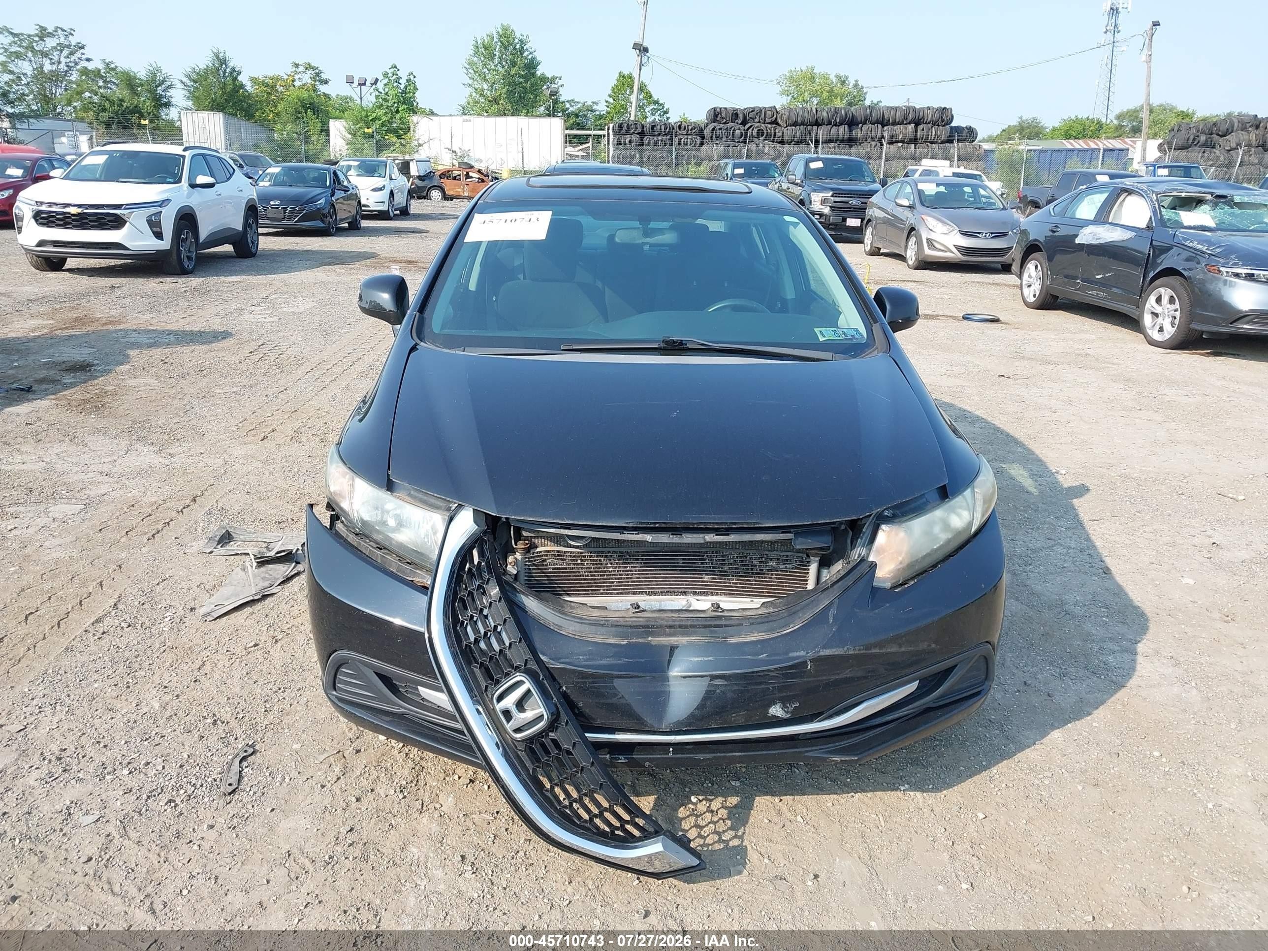 2013 Honda Civic Ex Черный vin: 19XFB2F82DE235672