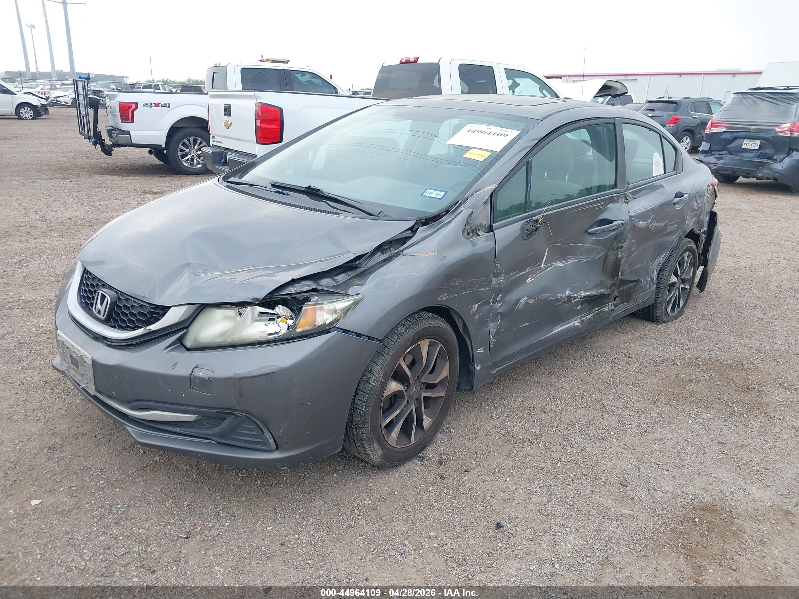 2013 Honda Civic Ex Gray vin: 19XFB2F82DE268283