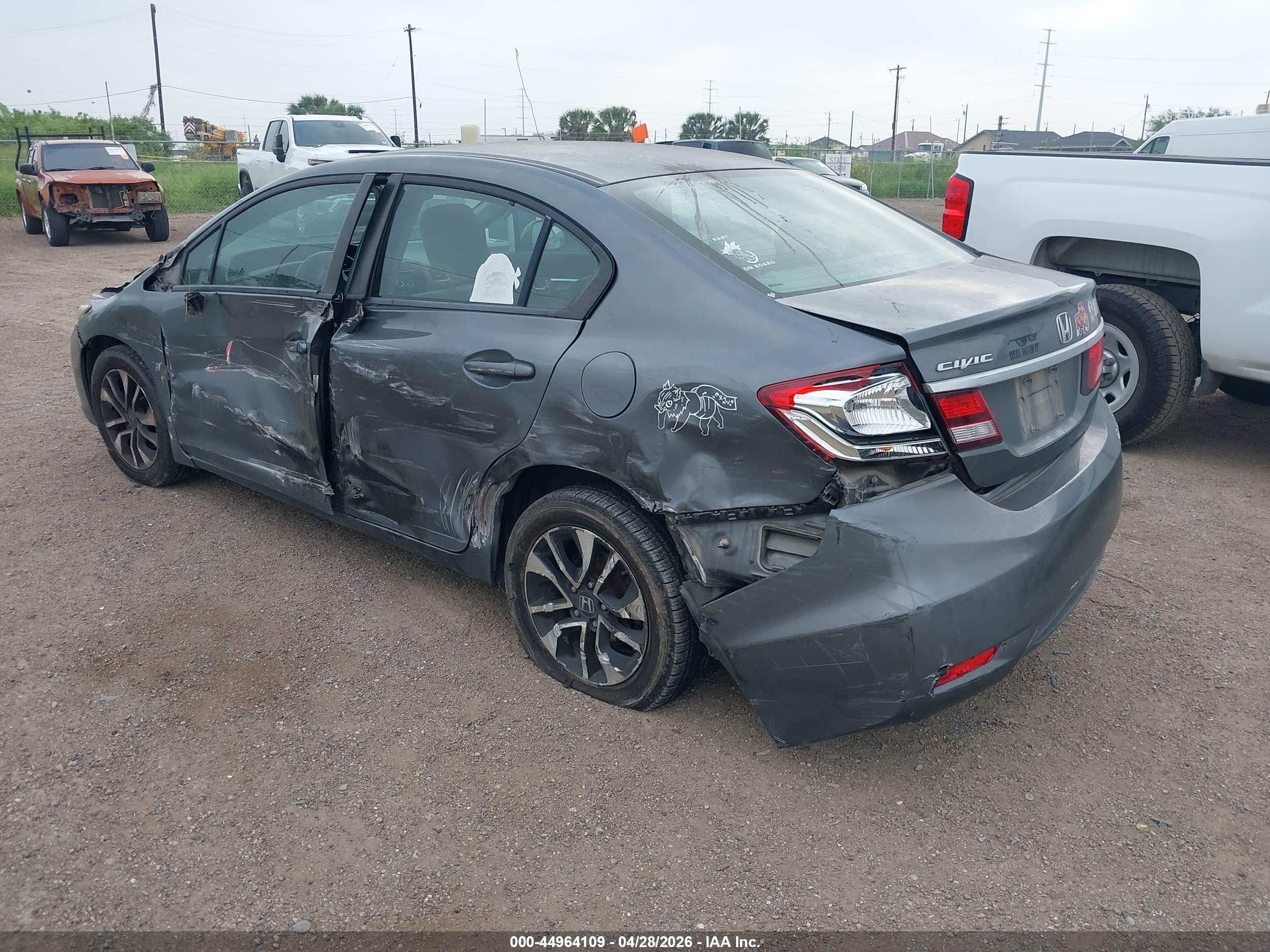 2013 Honda Civic Ex Gray vin: 19XFB2F82DE268283