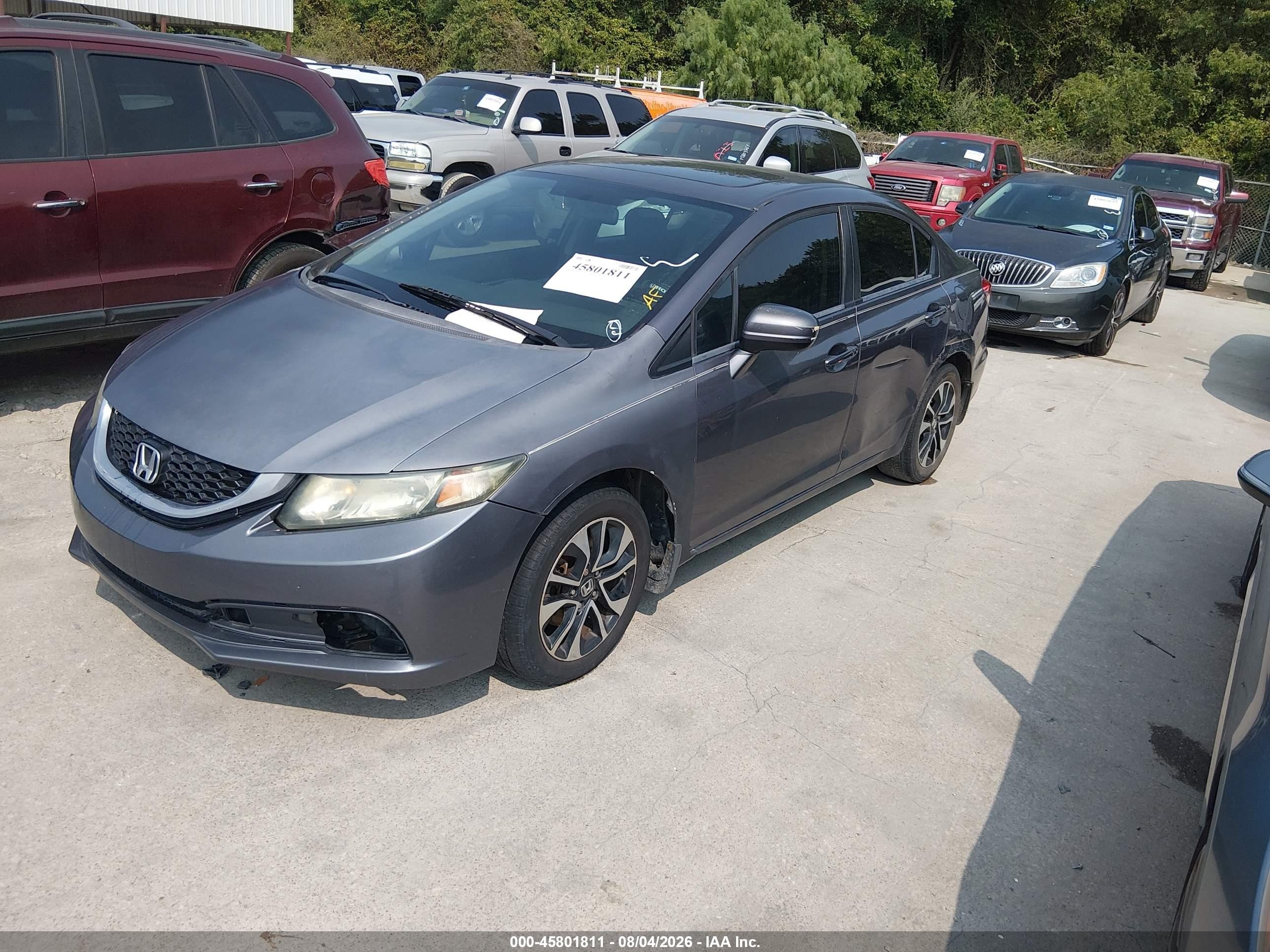 2014 Honda Civic Ex Gray vin: 19XFB2F82EE019032