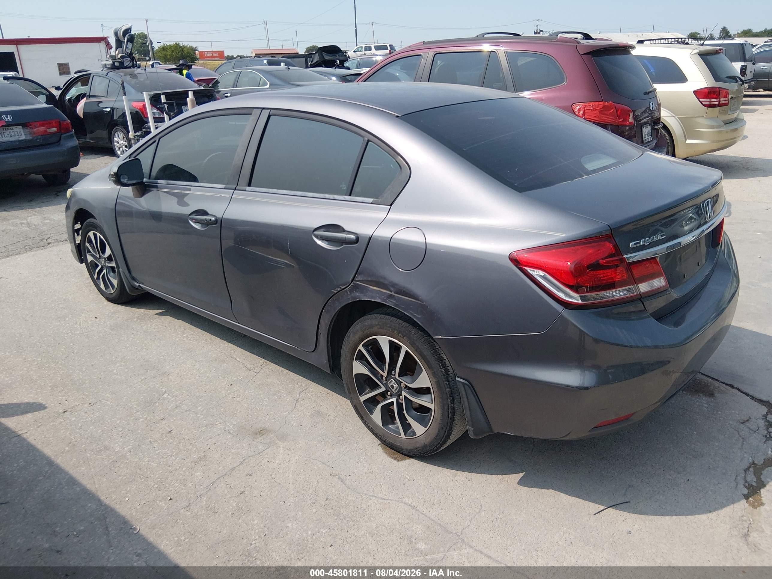 2014 Honda Civic Ex Gray vin: 19XFB2F82EE019032
