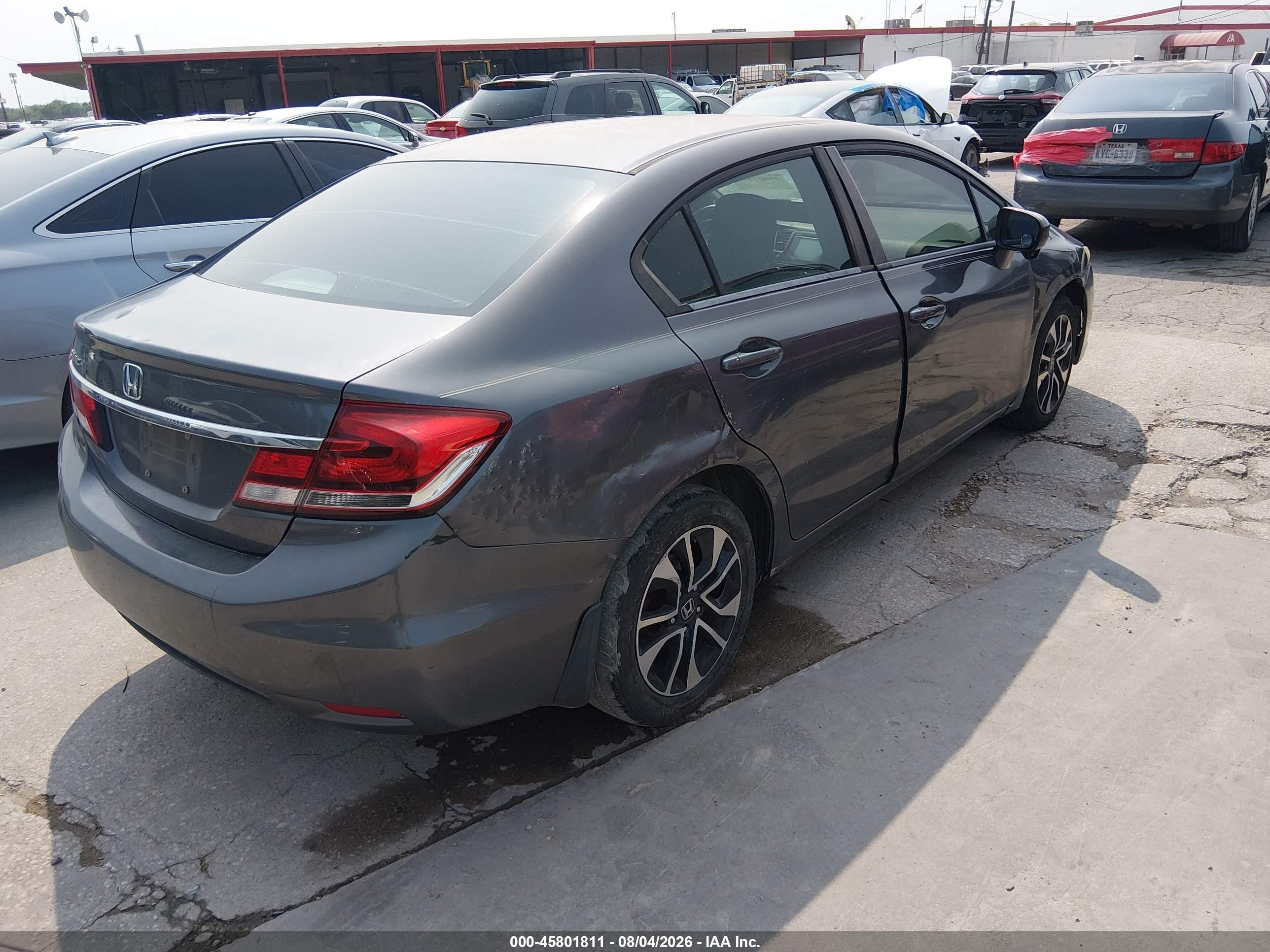 2014 Honda Civic Ex Gray vin: 19XFB2F82EE019032