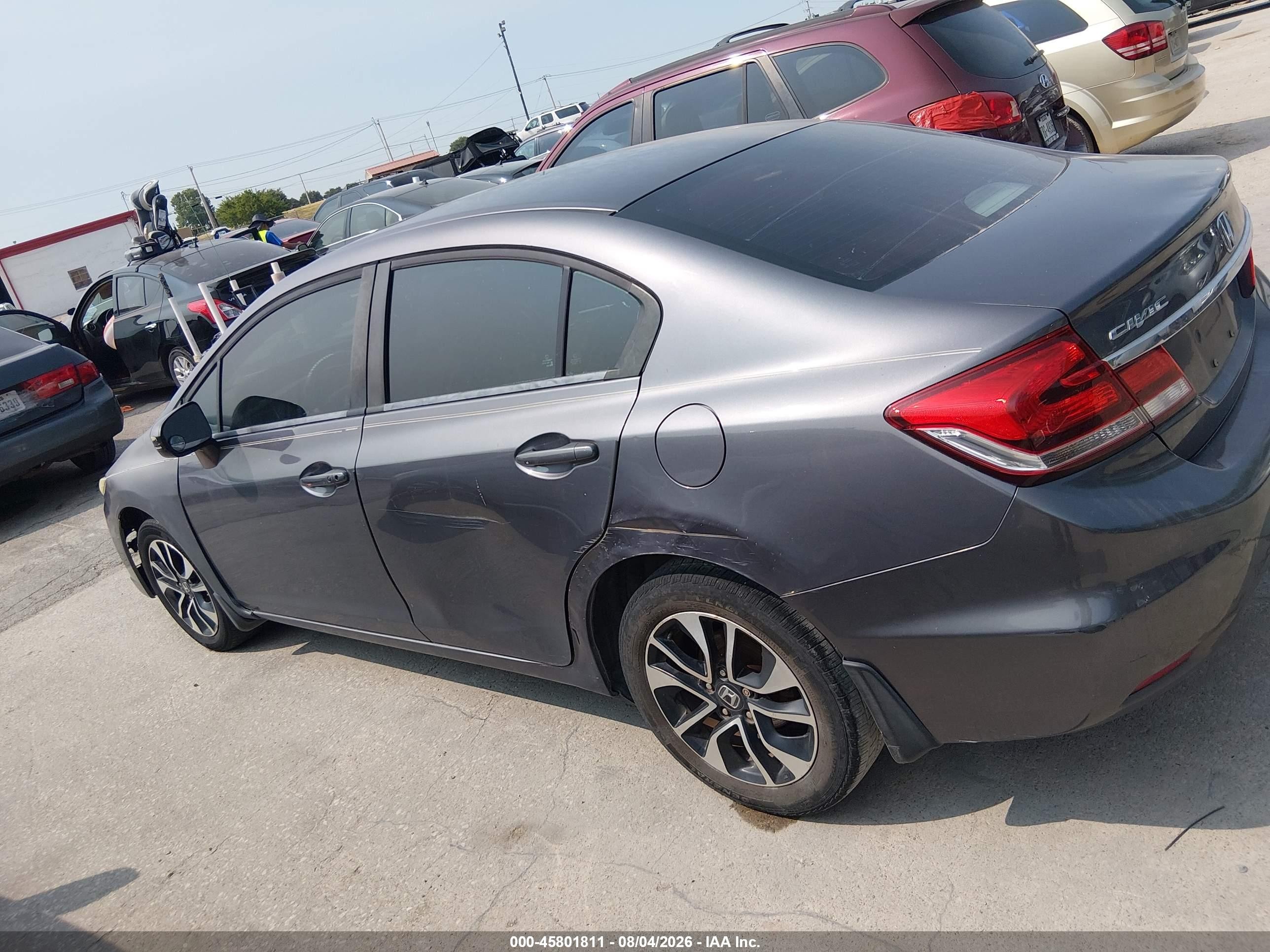 2014 Honda Civic Ex Gray vin: 19XFB2F82EE019032