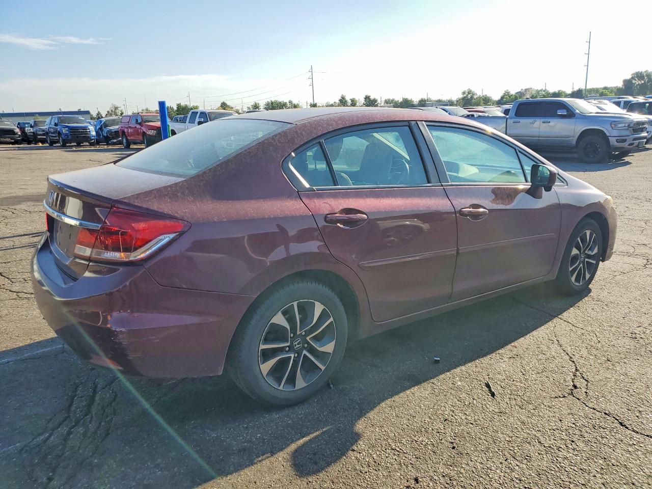 2014 Honda Civic Ex Burgundy vin: 19XFB2F82EE072409