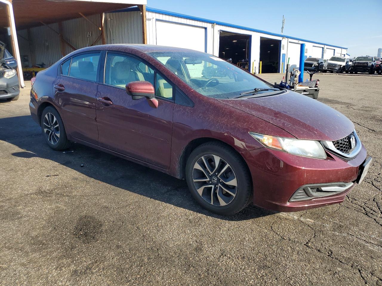 2014 Honda Civic Ex Burgundy vin: 19XFB2F82EE072409