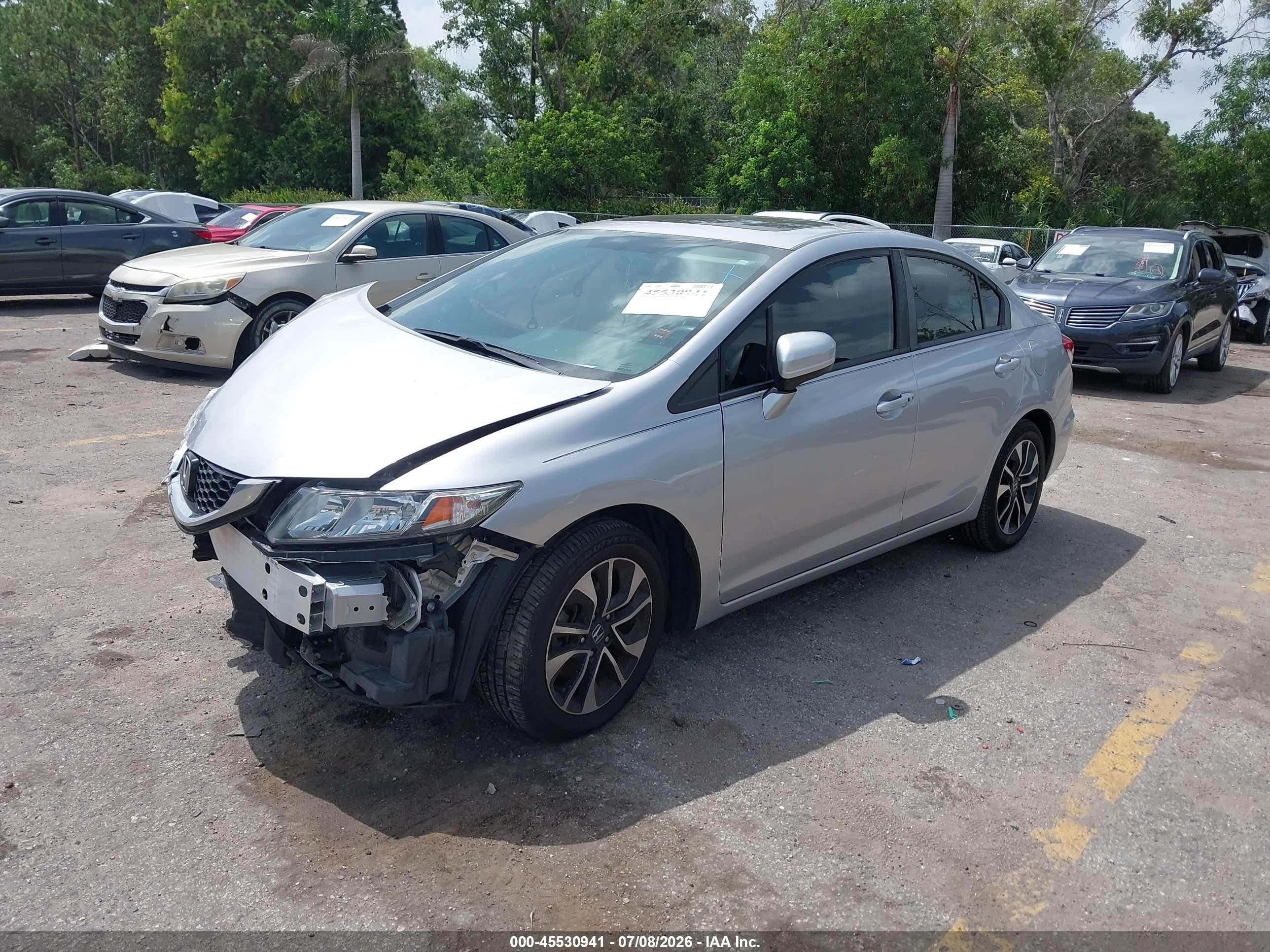 2014 Honda Civic Ex Серебряный vin: 19XFB2F82EE073124