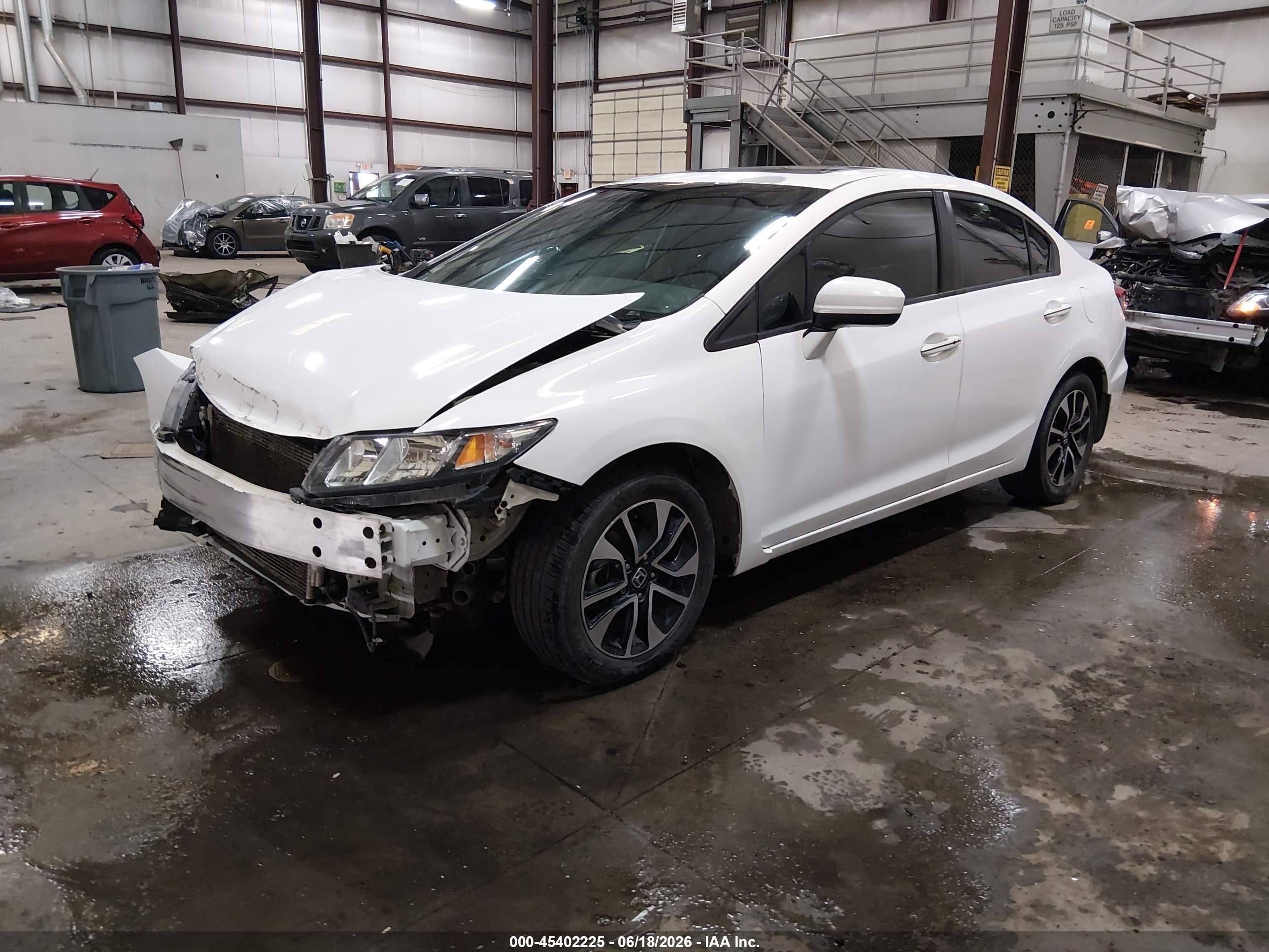 2014 Honda Civic Ex White vin: 19XFB2F82EE208215