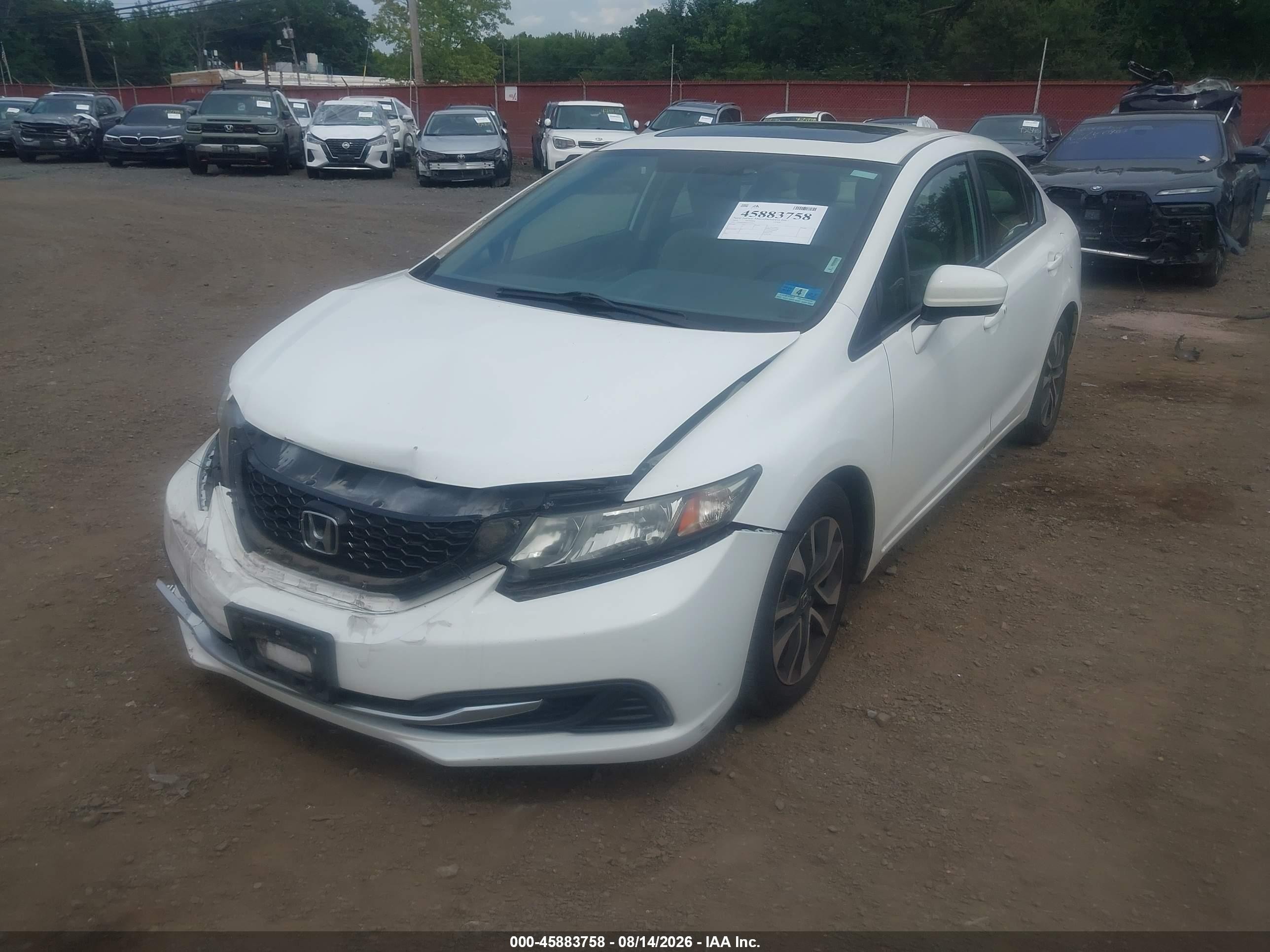 2014 Honda Civic Ex White vin: 19XFB2F82EE232367