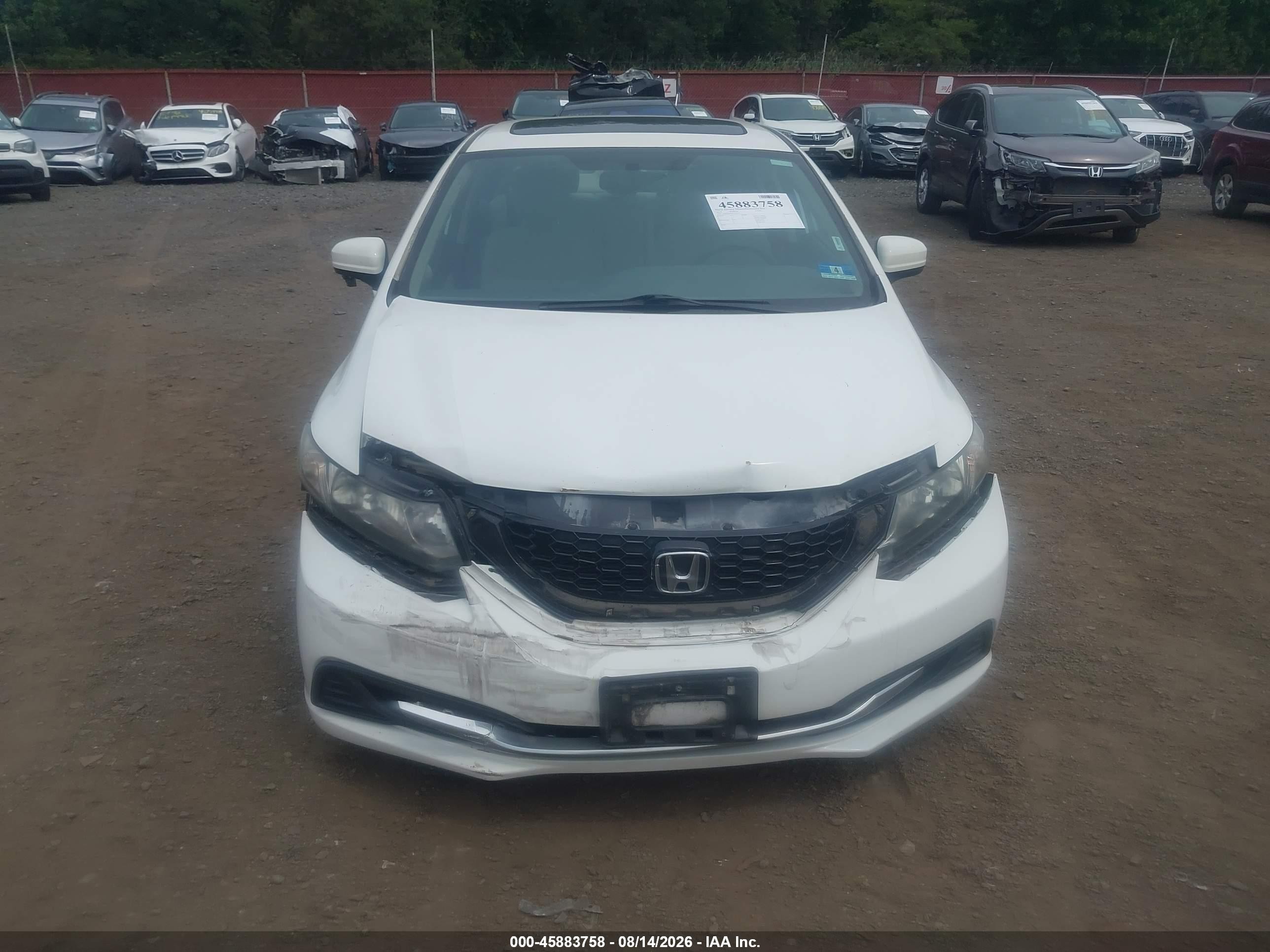 2014 Honda Civic Ex White vin: 19XFB2F82EE232367