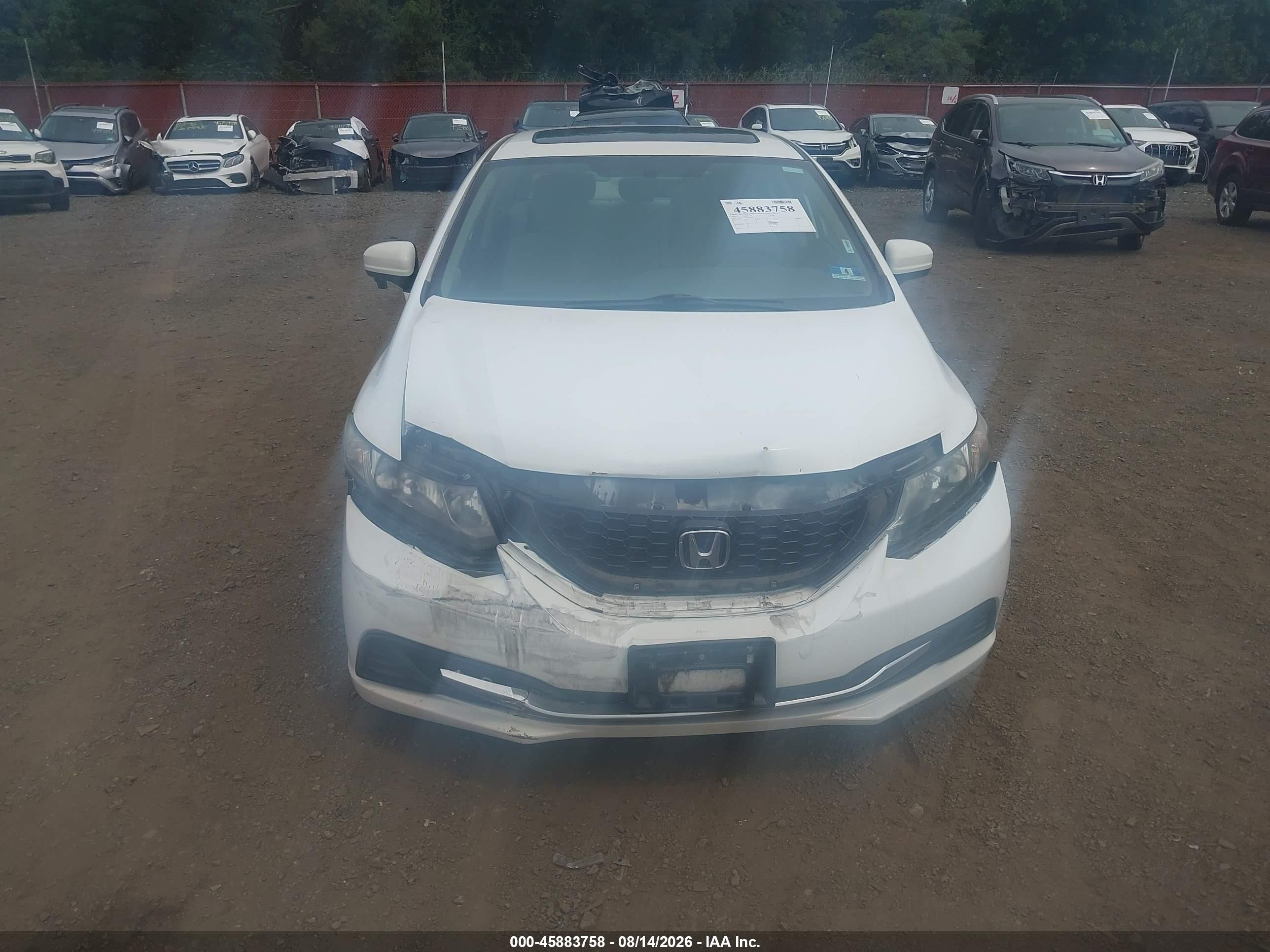2014 Honda Civic Ex White vin: 19XFB2F82EE232367